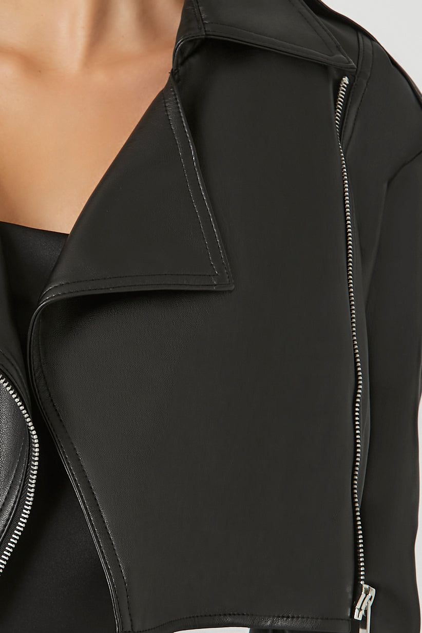 Blouson de style moto court en similicuir sold by Urban Planet product image thumbnail 4