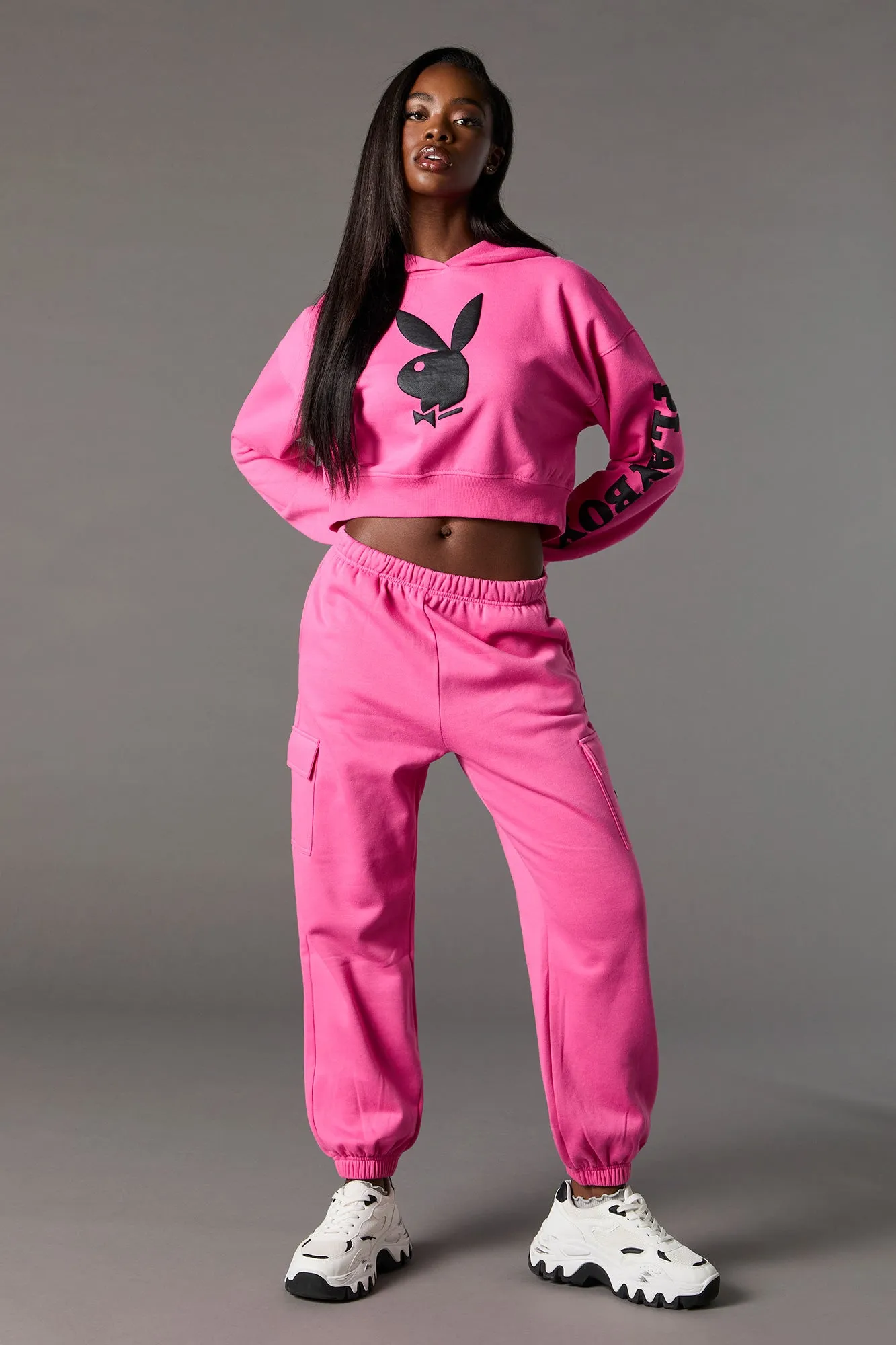 Playboy Graphic Fleece Cargo Jogger sold by Urban Planet