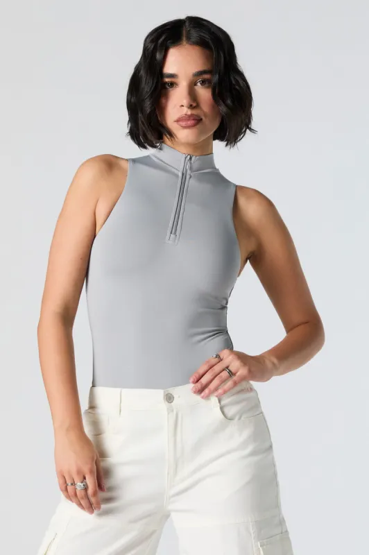 Maillot sans couture avec col cheminée et quart de fermeture à glissière sold by Urban Planet
