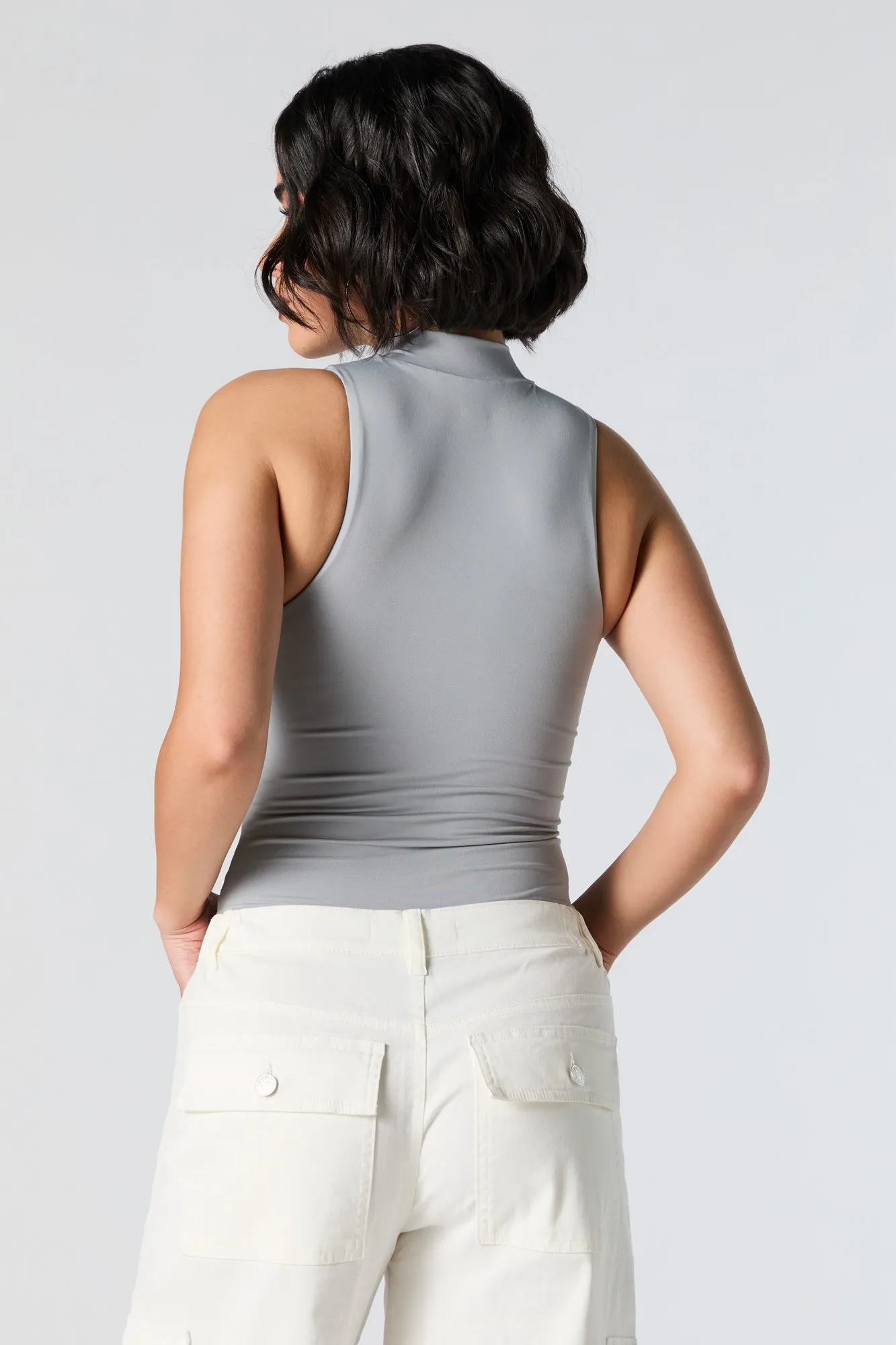 Maillot sans couture avec col cheminée et quart de fermeture à glissière sold by Urban Planet product image thumbnail 4