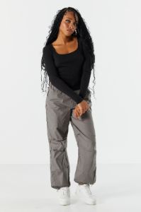 Ribbed Square Neck Long Sleeve Top sold by Urban Planet