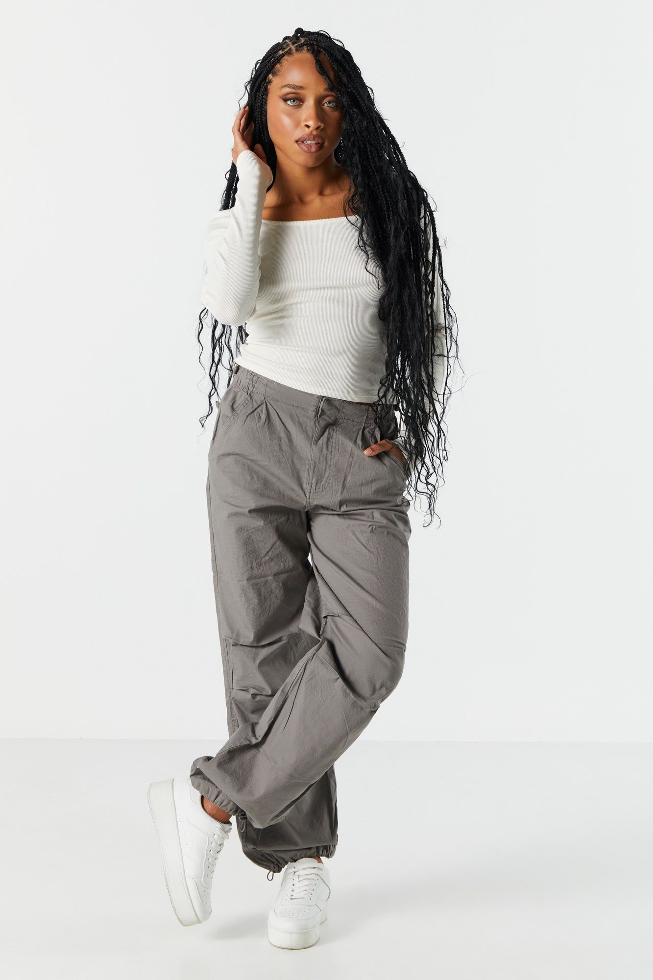 Ribbed Square Neck Long Sleeve Top sold by Urban Planet product image thumbnail 9