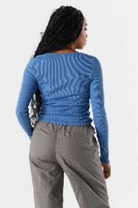 Ribbed Square Neck Long Sleeve Top sold by Urban Planet