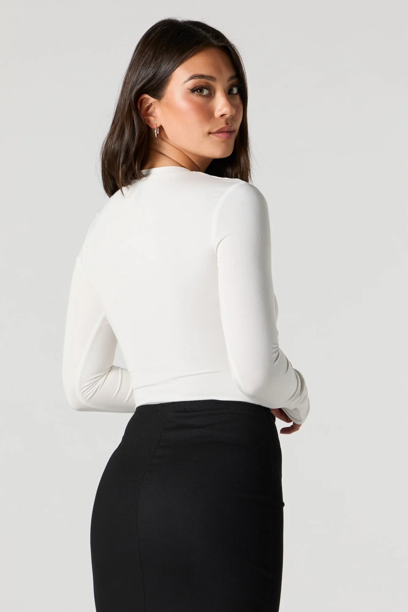 Maillot boutonné ruché à manches longues sold by Urban Planet product image thumbnail 4