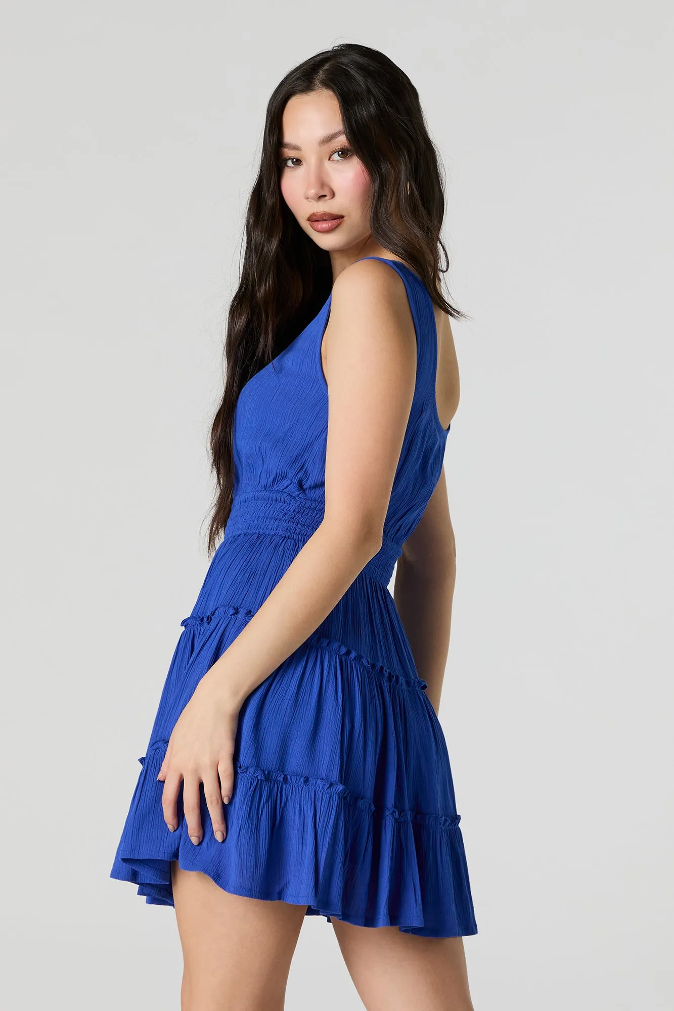 Buttoned Tiered Mini Dress sold by Urban Planet product image thumbnail 5