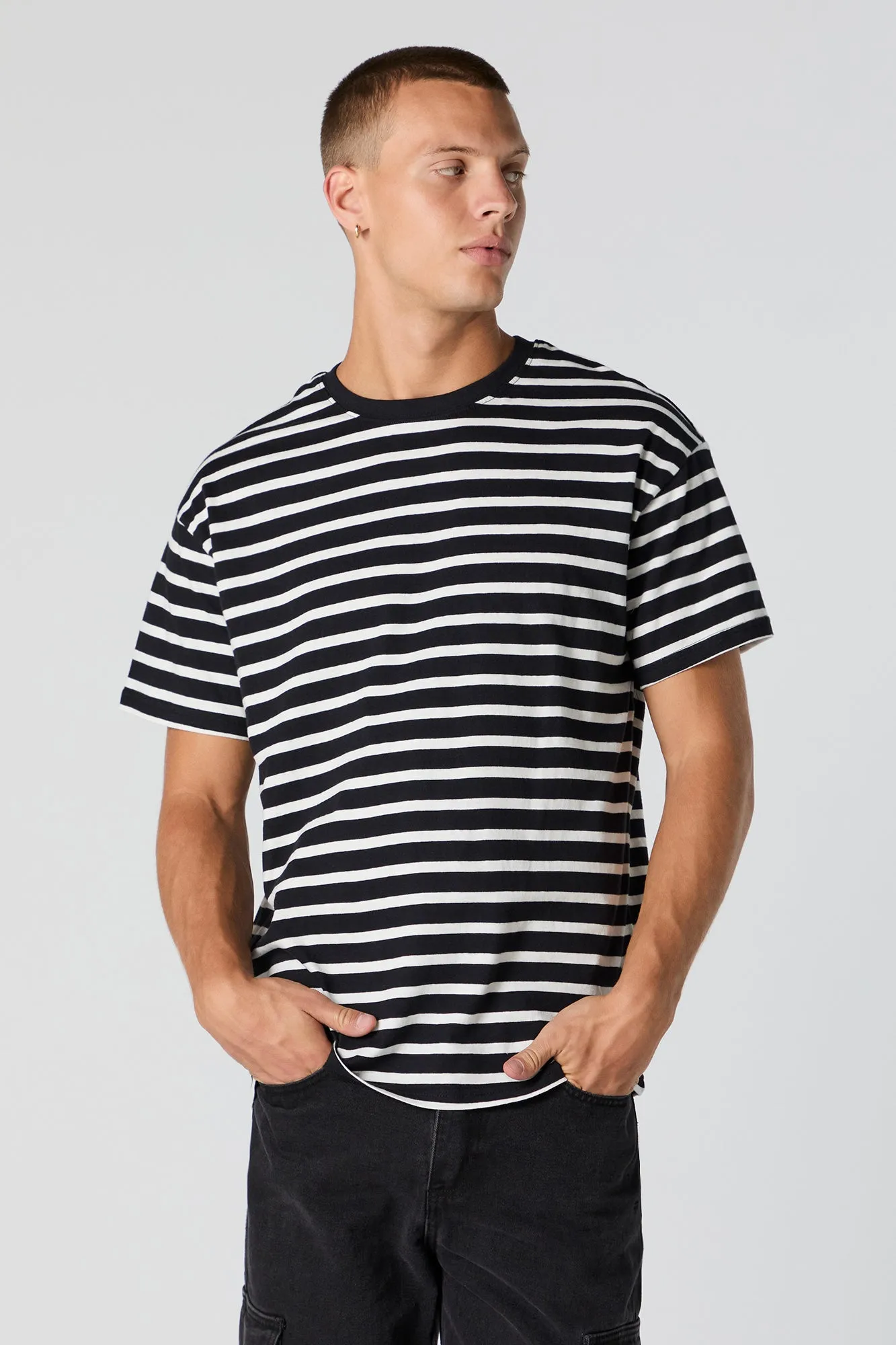 Striped Crewneck T-Shirt sold by Urban Planet