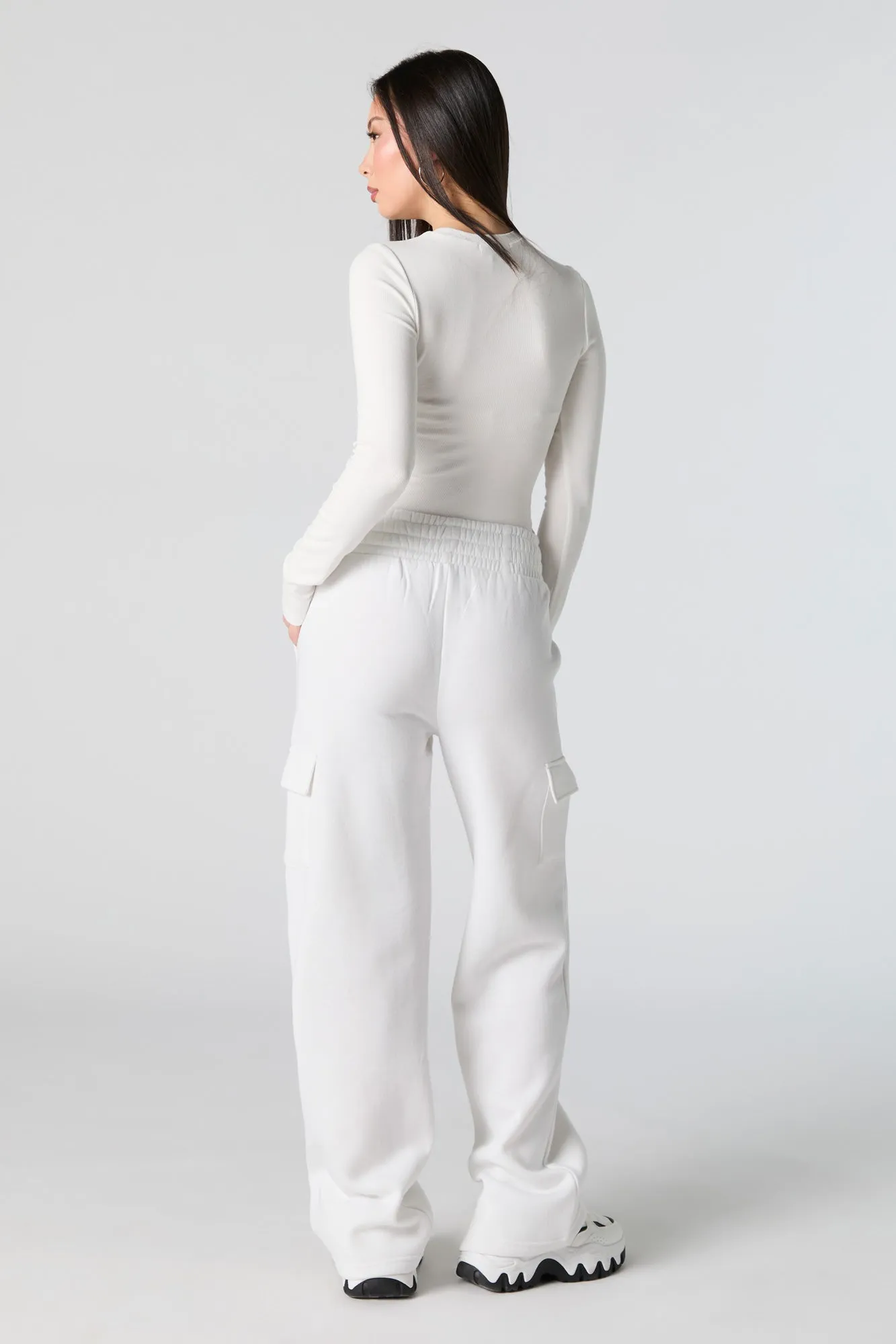 Fleece Wide Leg Cargo Sweatpant sold by Urban Planet product image thumbnail 3