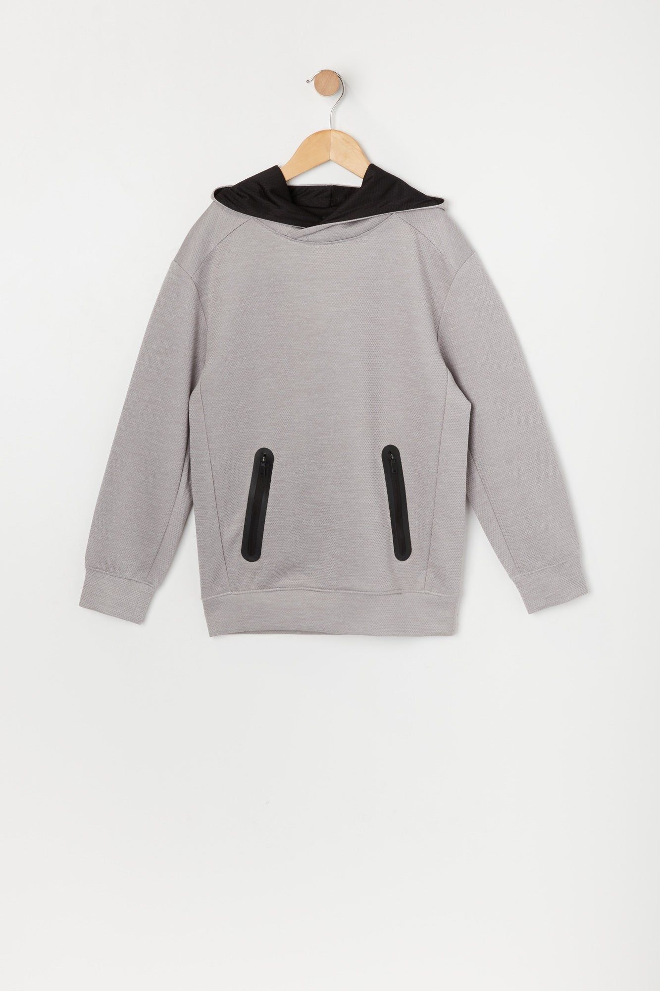 Haut à capuchon en filet avec poches à fermeture à glissière pour garçon sold by Urban Planet product image thumbnail 3