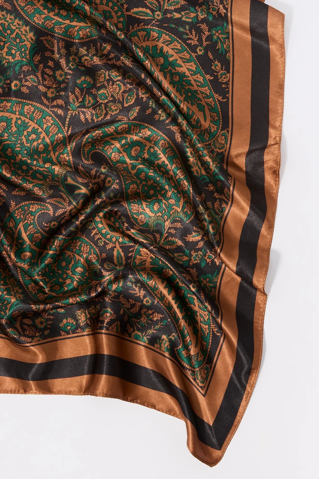 Floral Paisley Print Satin Multiway Scarf sold by Urban Planet product image thumbnail 2