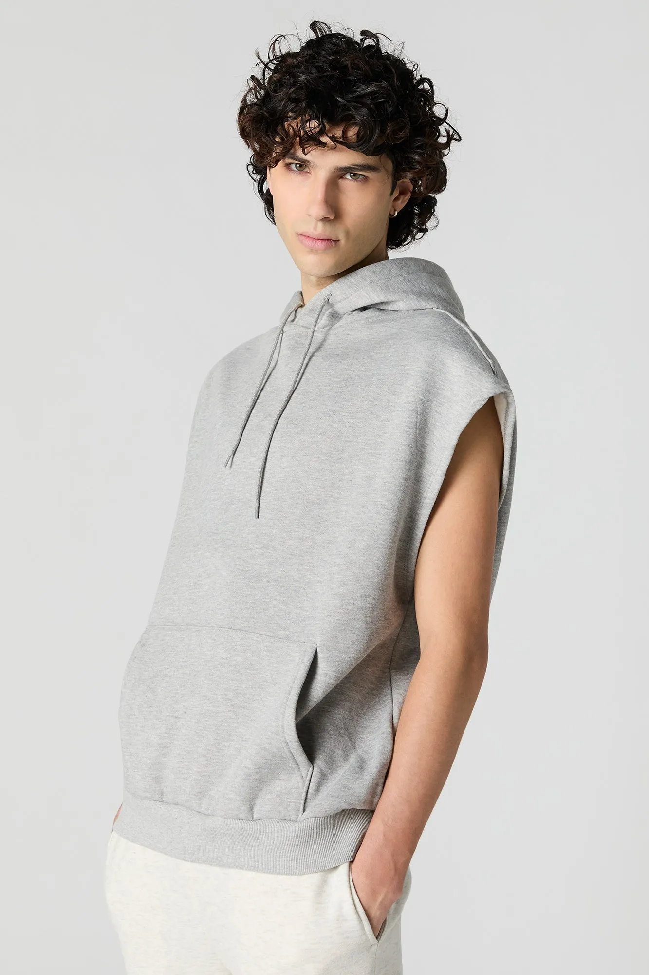 Sleeveless Fleece Hoodie sold by Urban Planet product image thumbnail 2