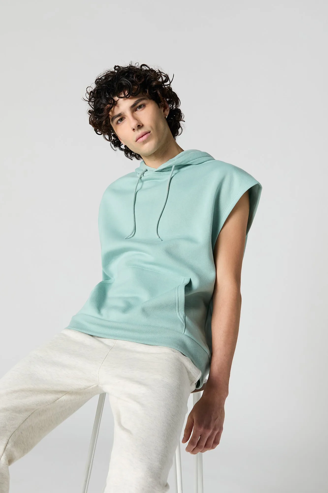 Sleeveless Fleece Hoodie sold by Urban Planet product image thumbnail 5