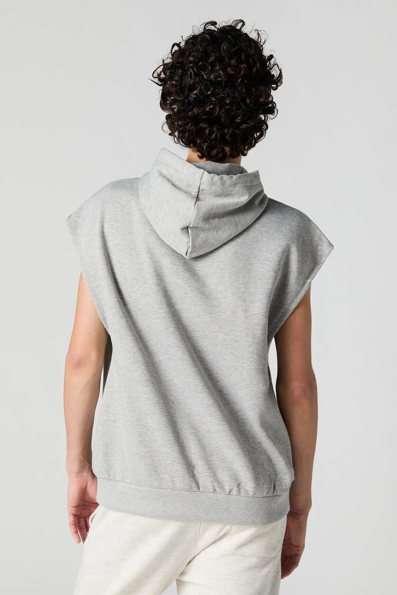 Sleeveless Fleece Hoodie sold by Urban Planet product image thumbnail 3