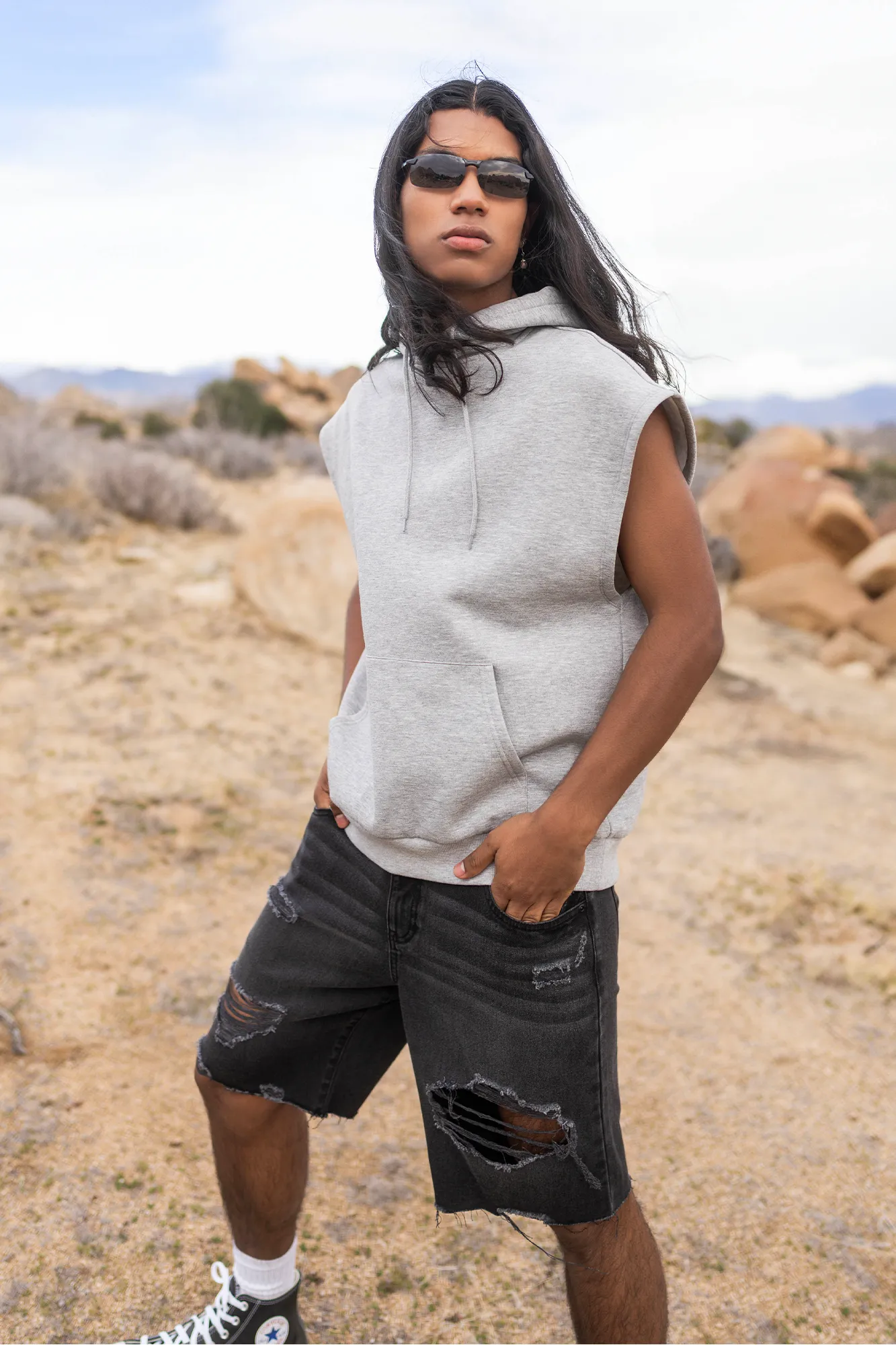 Sleeveless Fleece Hoodie sold by Urban Planet
