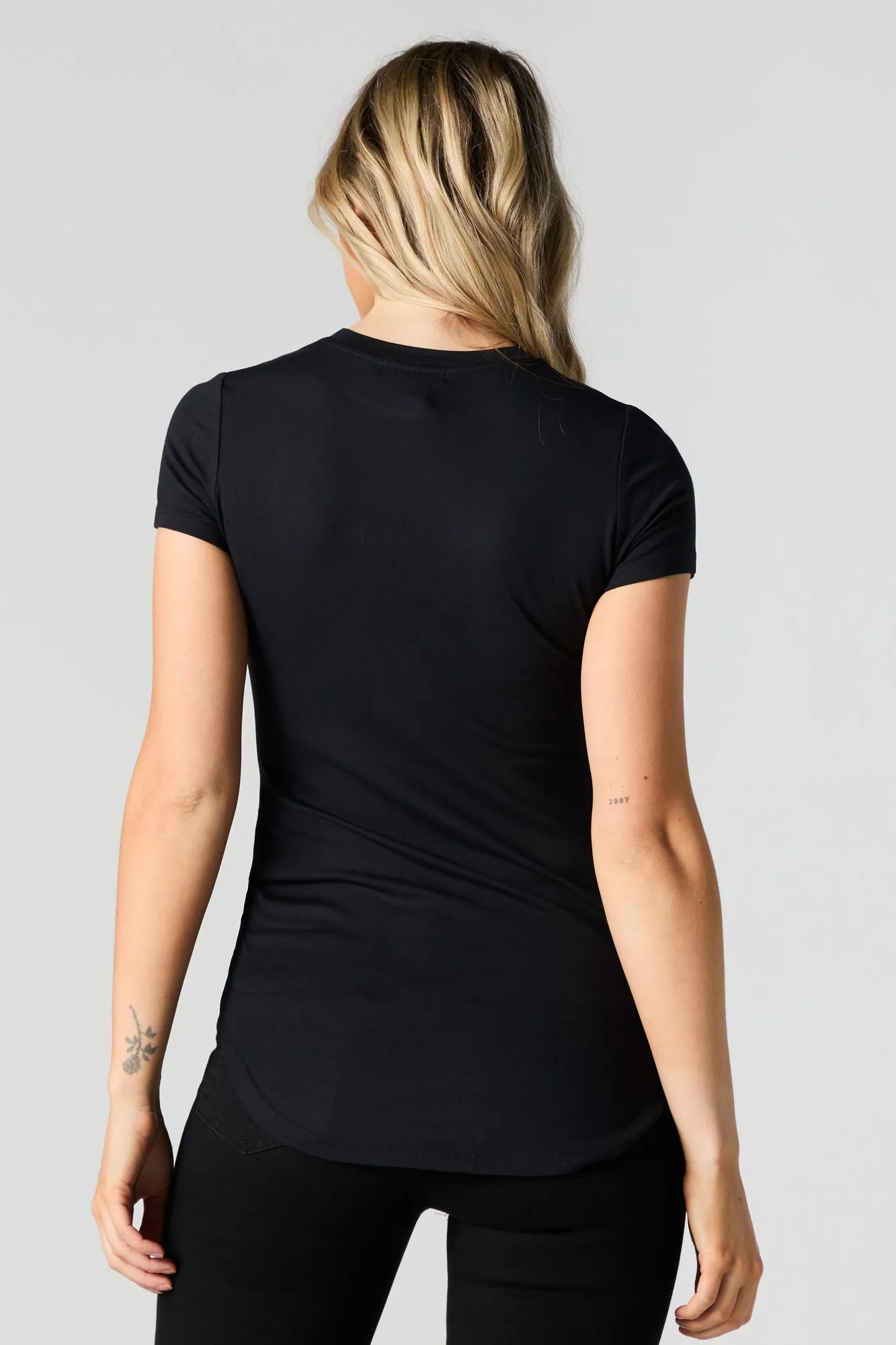 Crew Neck Short Sleeve Top sold by Urban Planet product image thumbnail 5