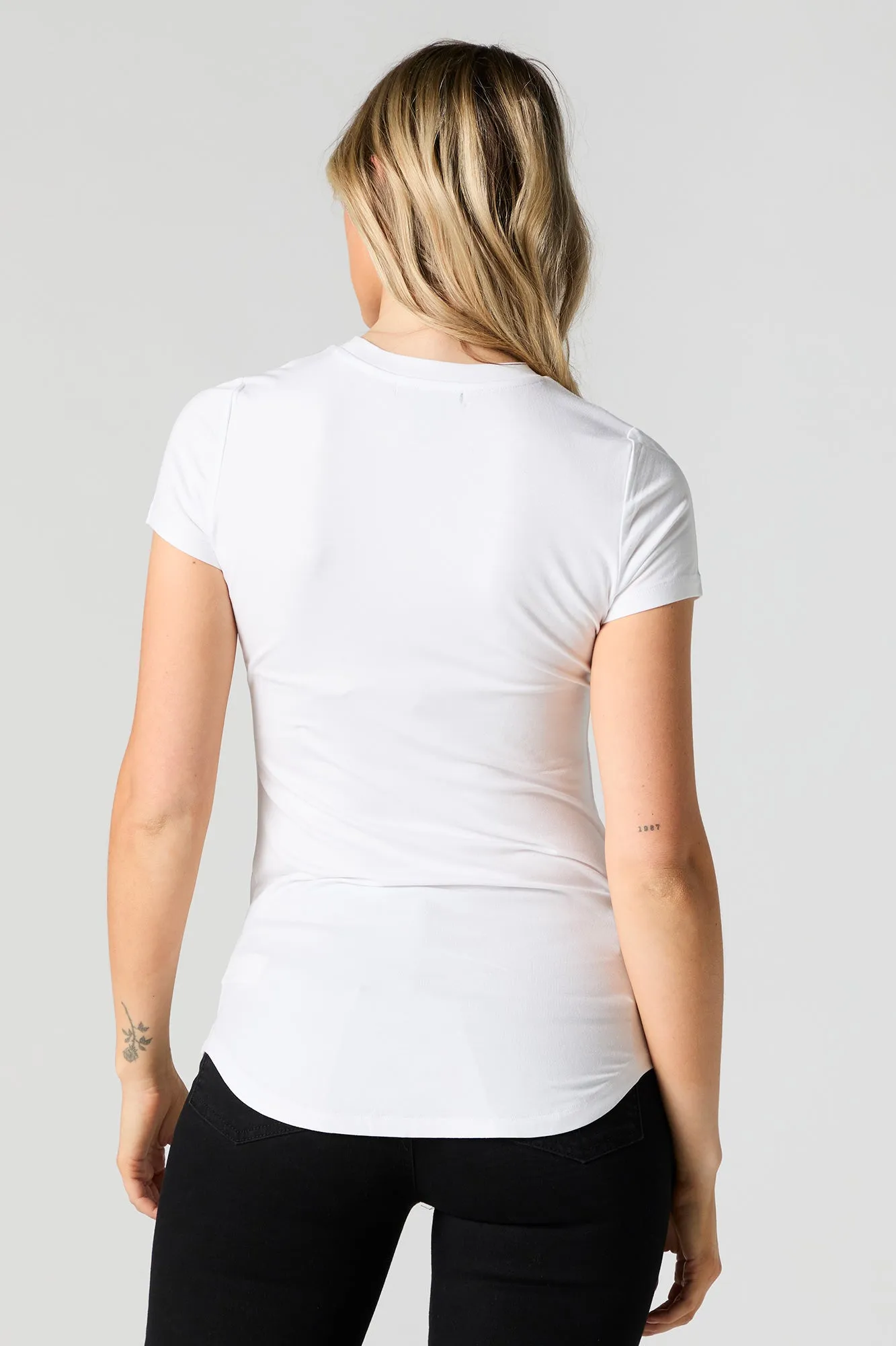 Crew Neck Short Sleeve Top sold by Urban Planet product image thumbnail 2