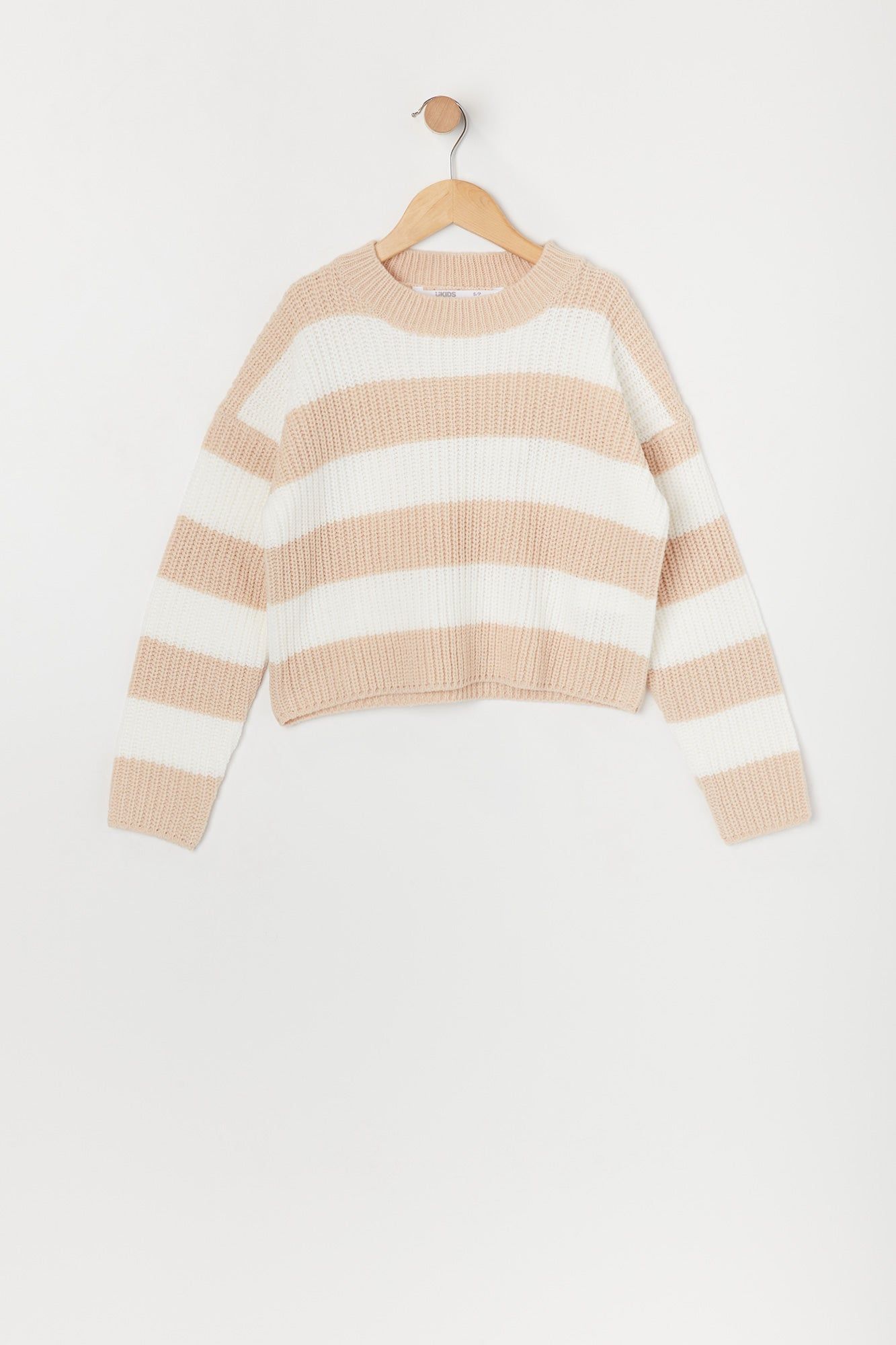 Girls Striped Crew Neck Sweater sold by Urban Planet