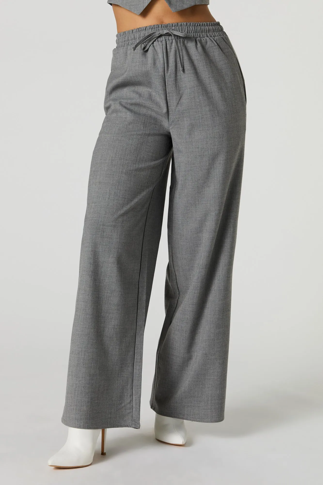 Pantalon habillé à jambe large et taille coulissante sold by Urban Planet product image thumbnail 2