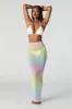 Jupe maxi couvre-maillot en filet arc-en-ciel à taille haute sold by Urban Planet