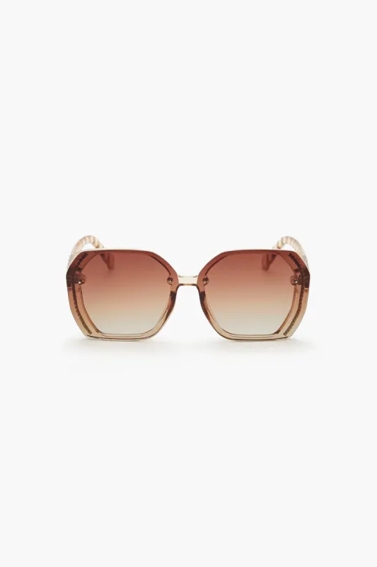 Lunettes carrées côtelées sold by Urban Planet
