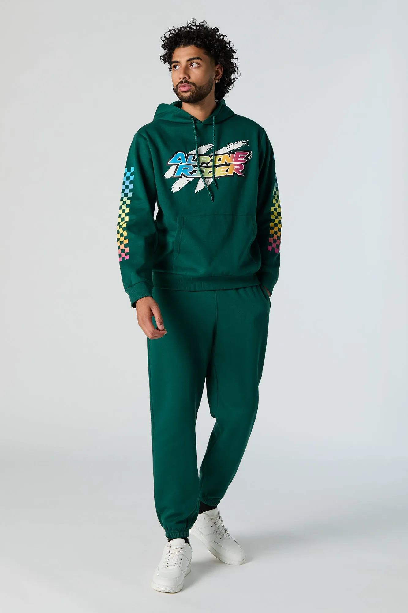 Alpine Rider Graphic Fleece Hoodie sold by Urban Planet product image thumbnail 3