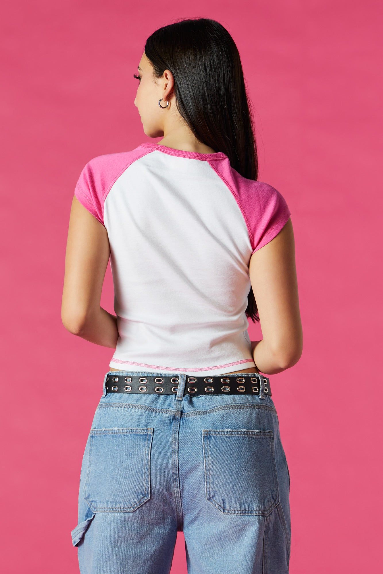 Barbie™ Graphic Raglan T-Shirt sold by Urban Planet product image thumbnail 4