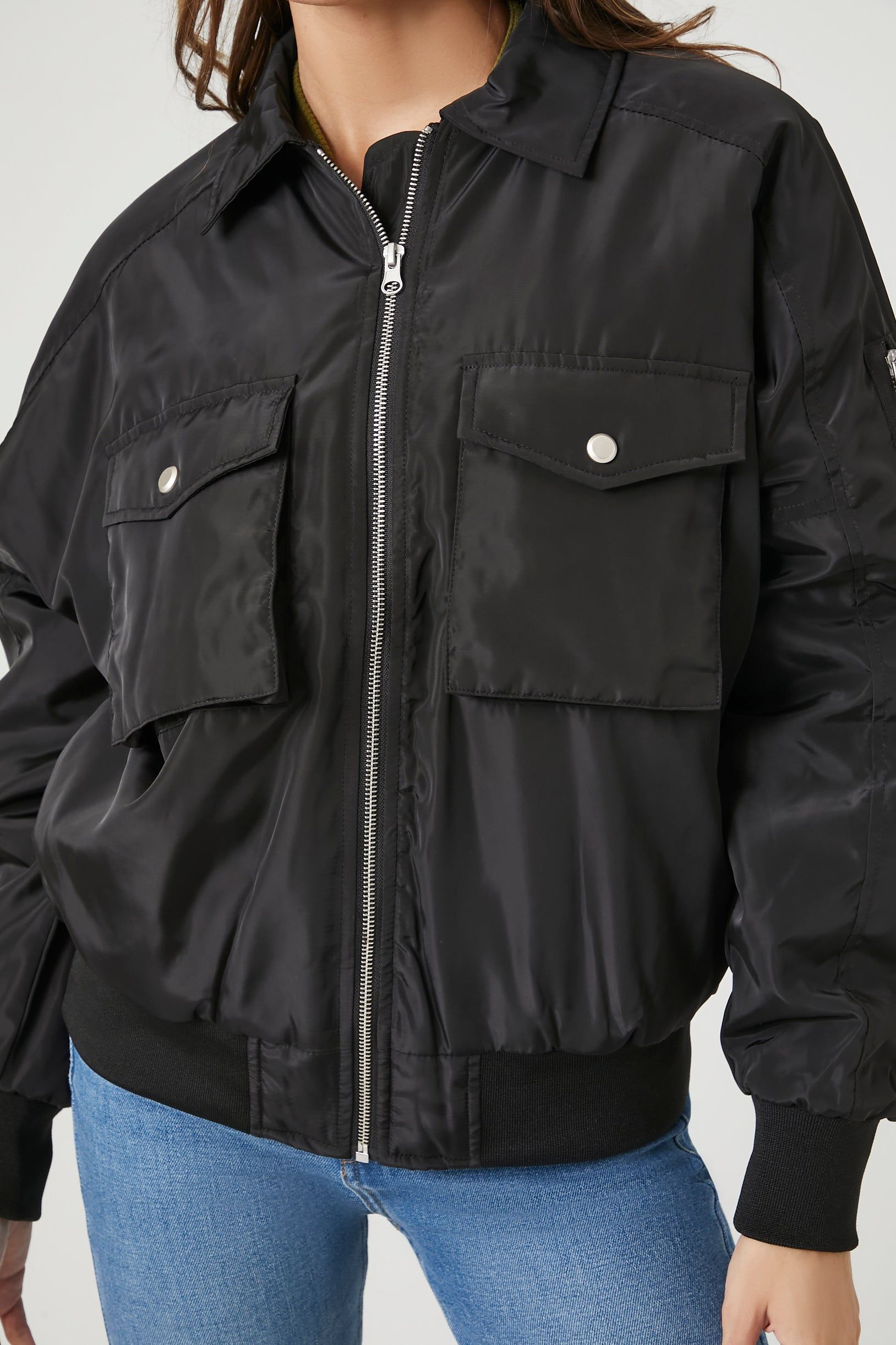 Zip-Up Bomber Jacket sold by Urban Planet product image thumbnail 10