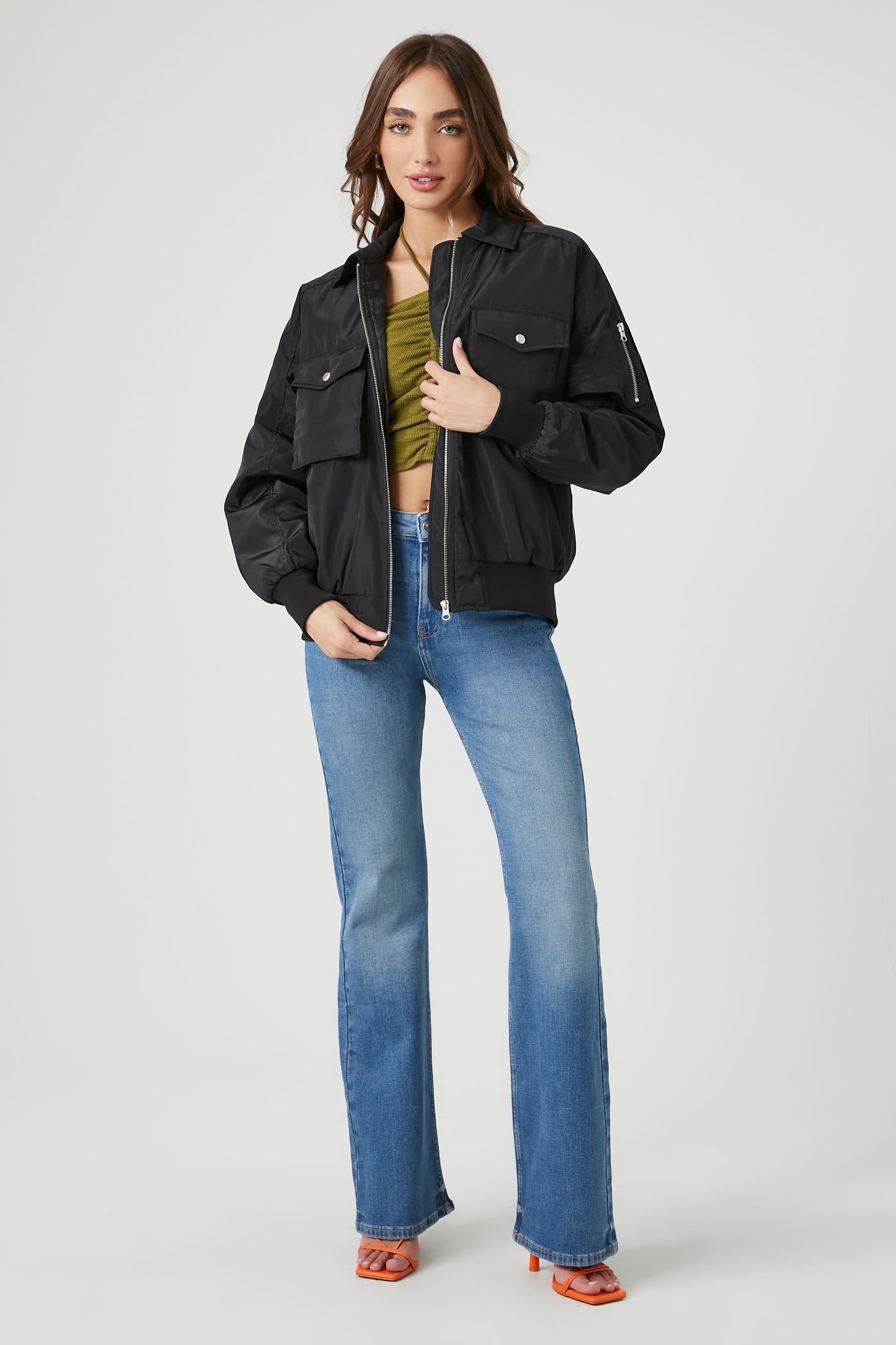 Zip-Up Bomber Jacket sold by Urban Planet product image thumbnail 9