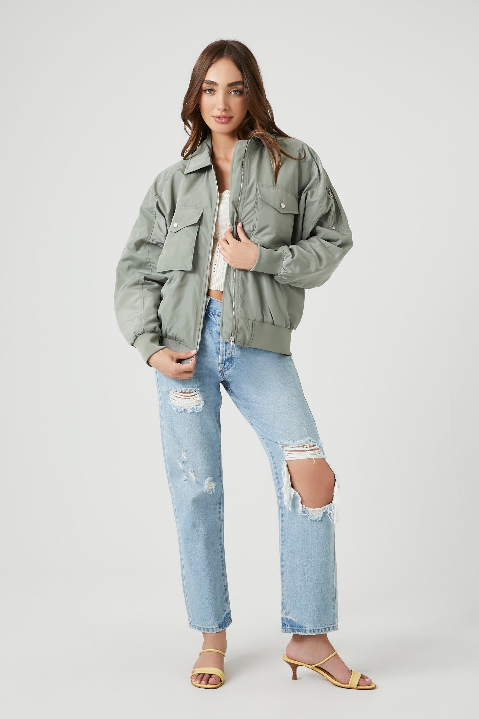 Zip-Up Bomber Jacket sold by Urban Planet product image thumbnail 4