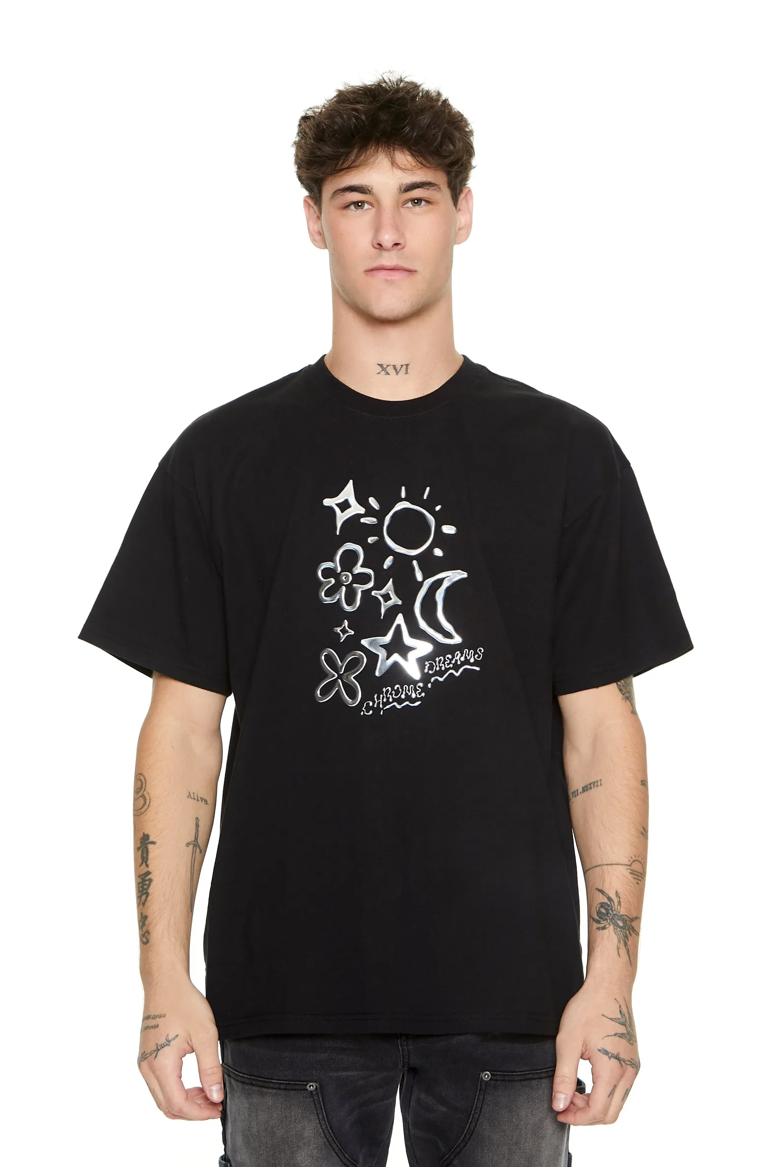 T-shirt à imprimé Chrome Dreams métallisé sold by Urban Planet