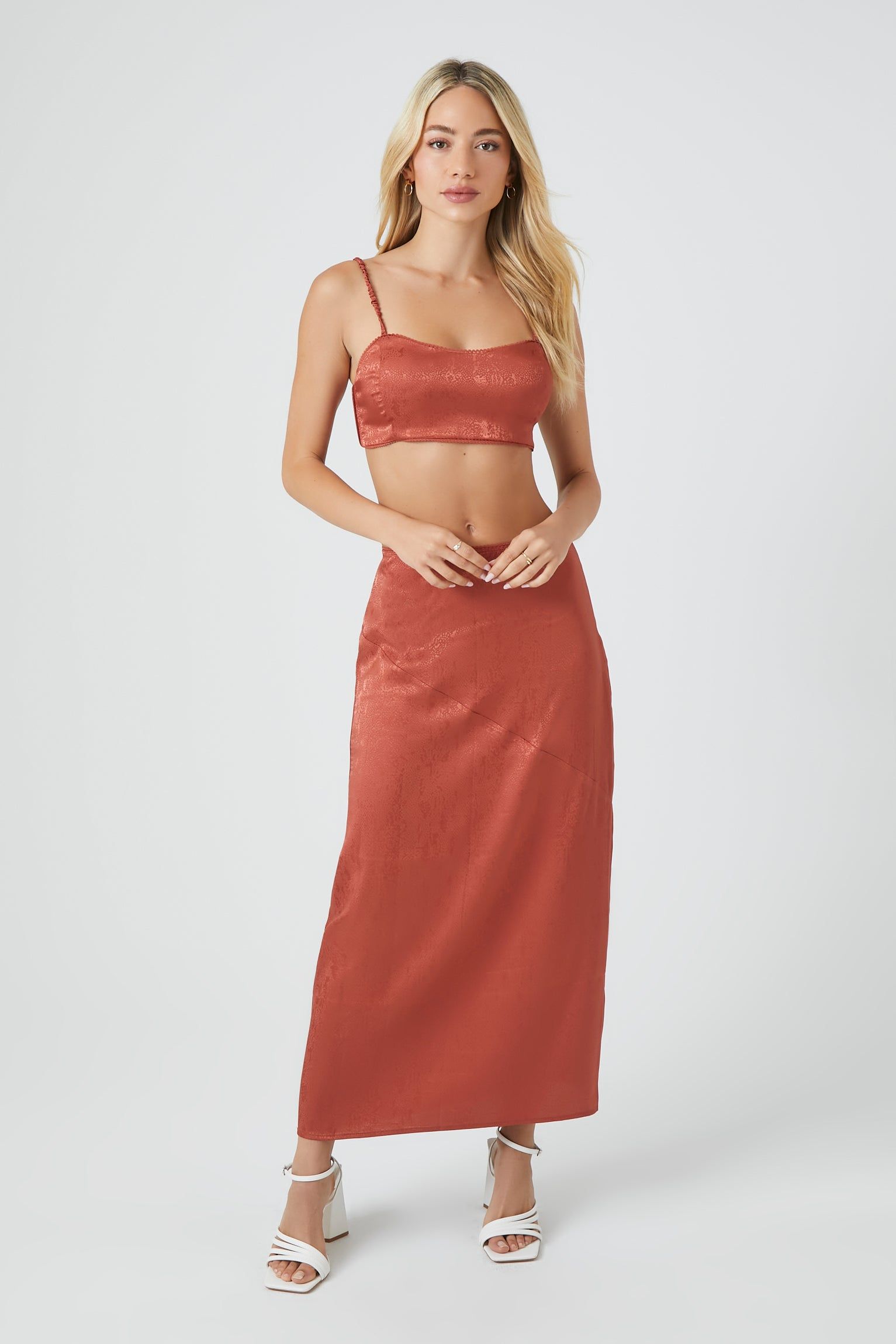 Satin Maxi Slip Skirt sold by Urban Planet