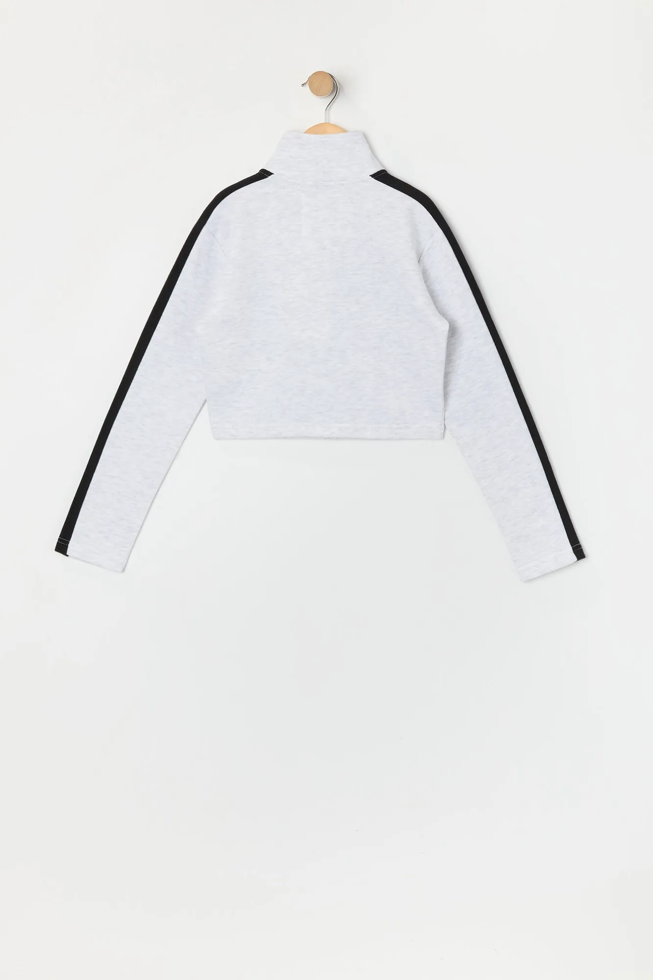 Girls Graphic Mock Neck Zip-Up Fleece Top sold by Urban Planet product image thumbnail 2