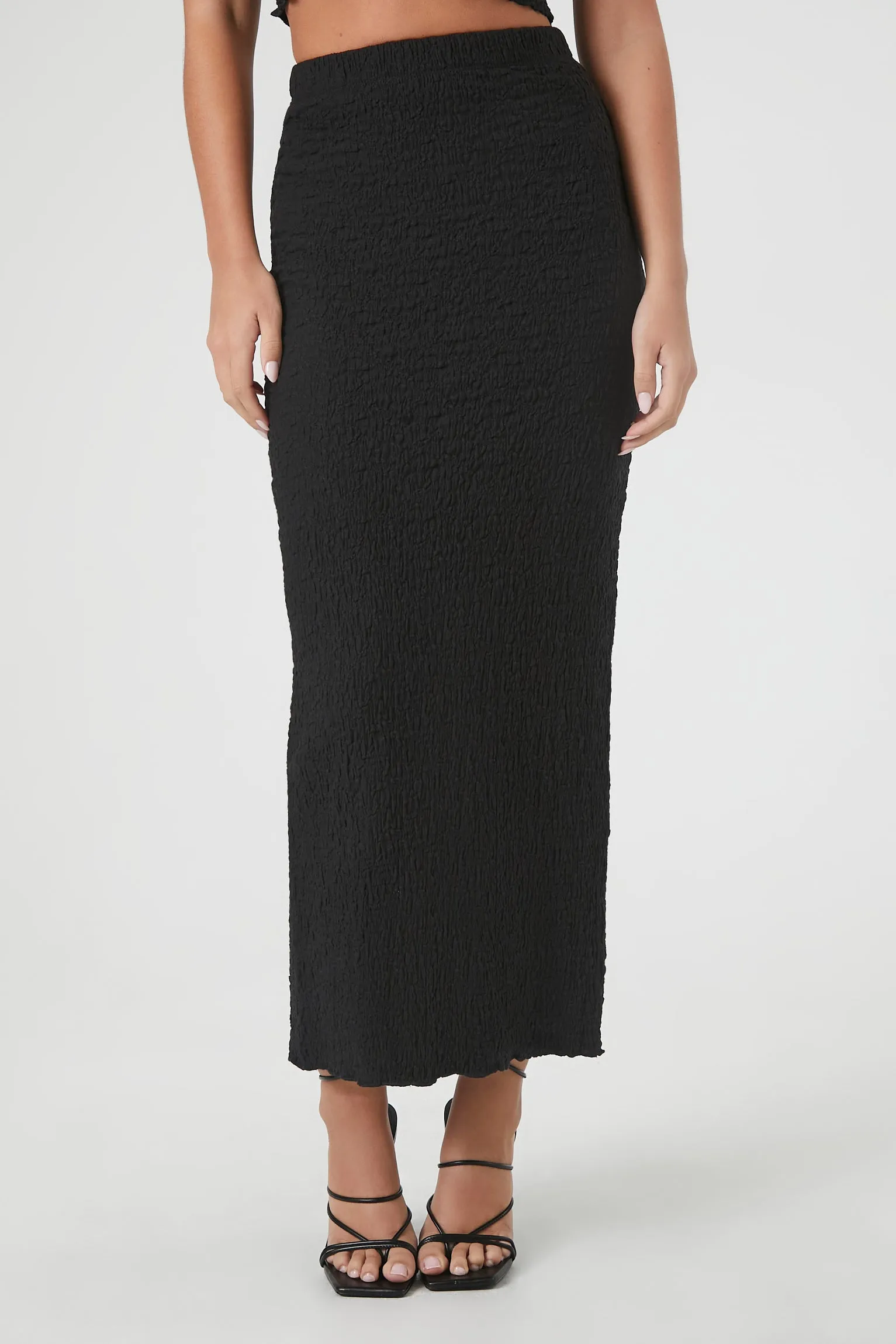 Ensemble avec haut court texturé et jupe maxi sold by Urban Planet product image thumbnail 4