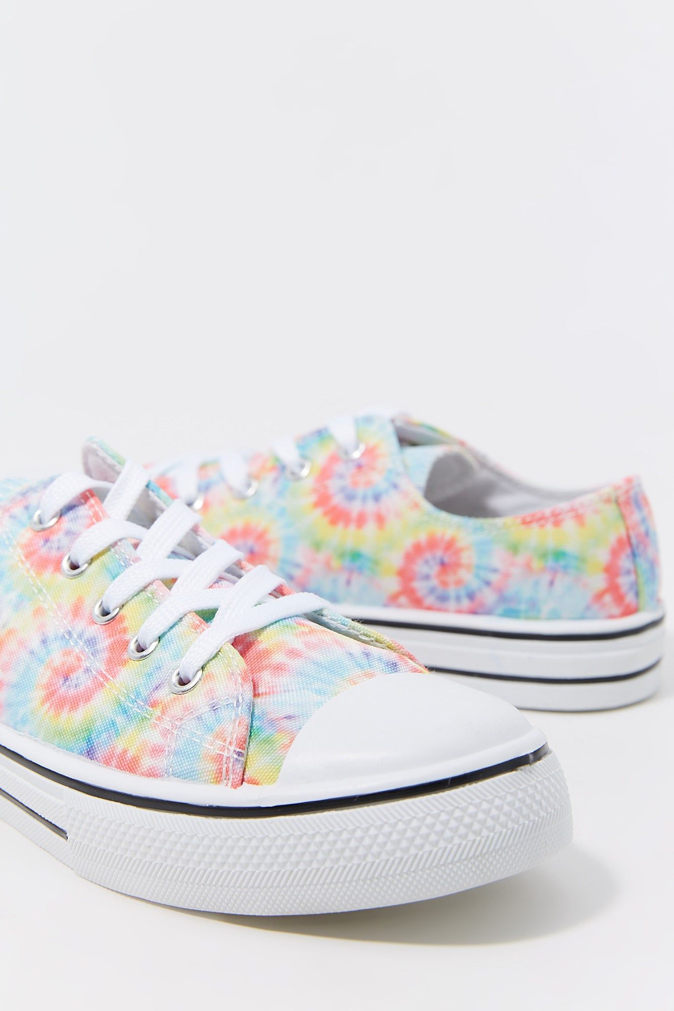 Espadrilles à tige basse lacées en toile nouée-teinte pour fille sold by Urban Planet product image thumbnail 4