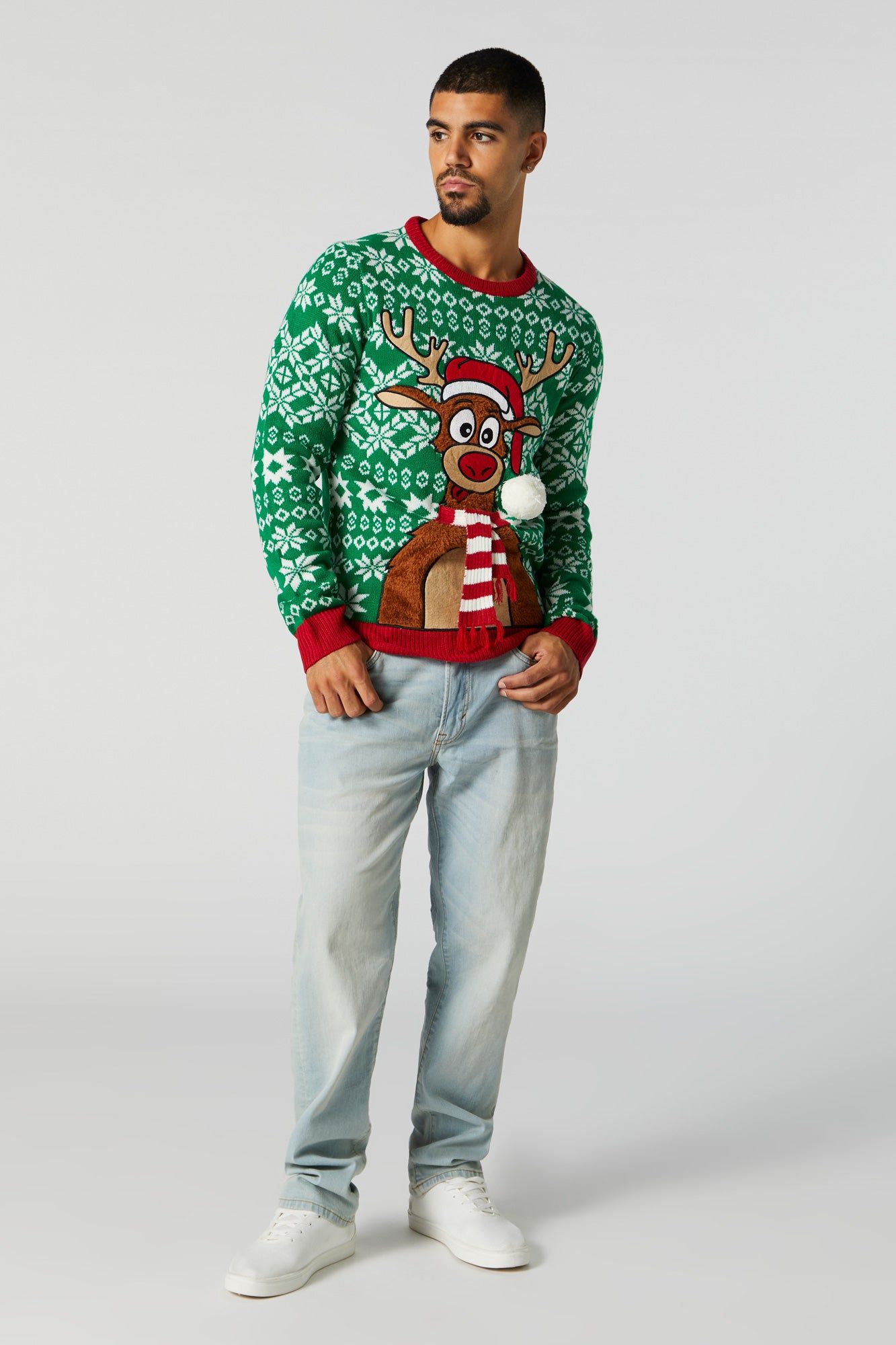 3D Rudolph Ugly Xmas Sweater sold by Urban Planet product image thumbnail 4