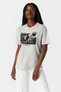 T-shirt de coupe garçonne à imprimé Rock N Roll LA sold by Urban Planet