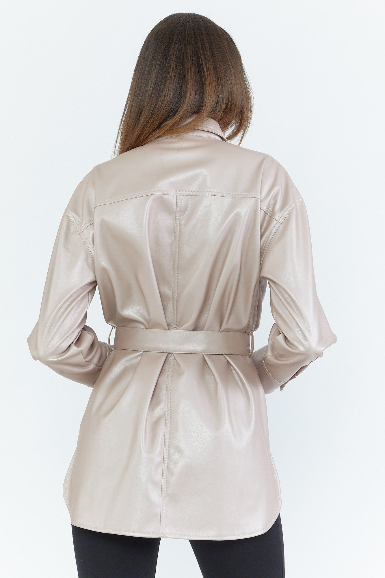 Faux Leather Belted Shacket sold by Urban Planet product image thumbnail 5