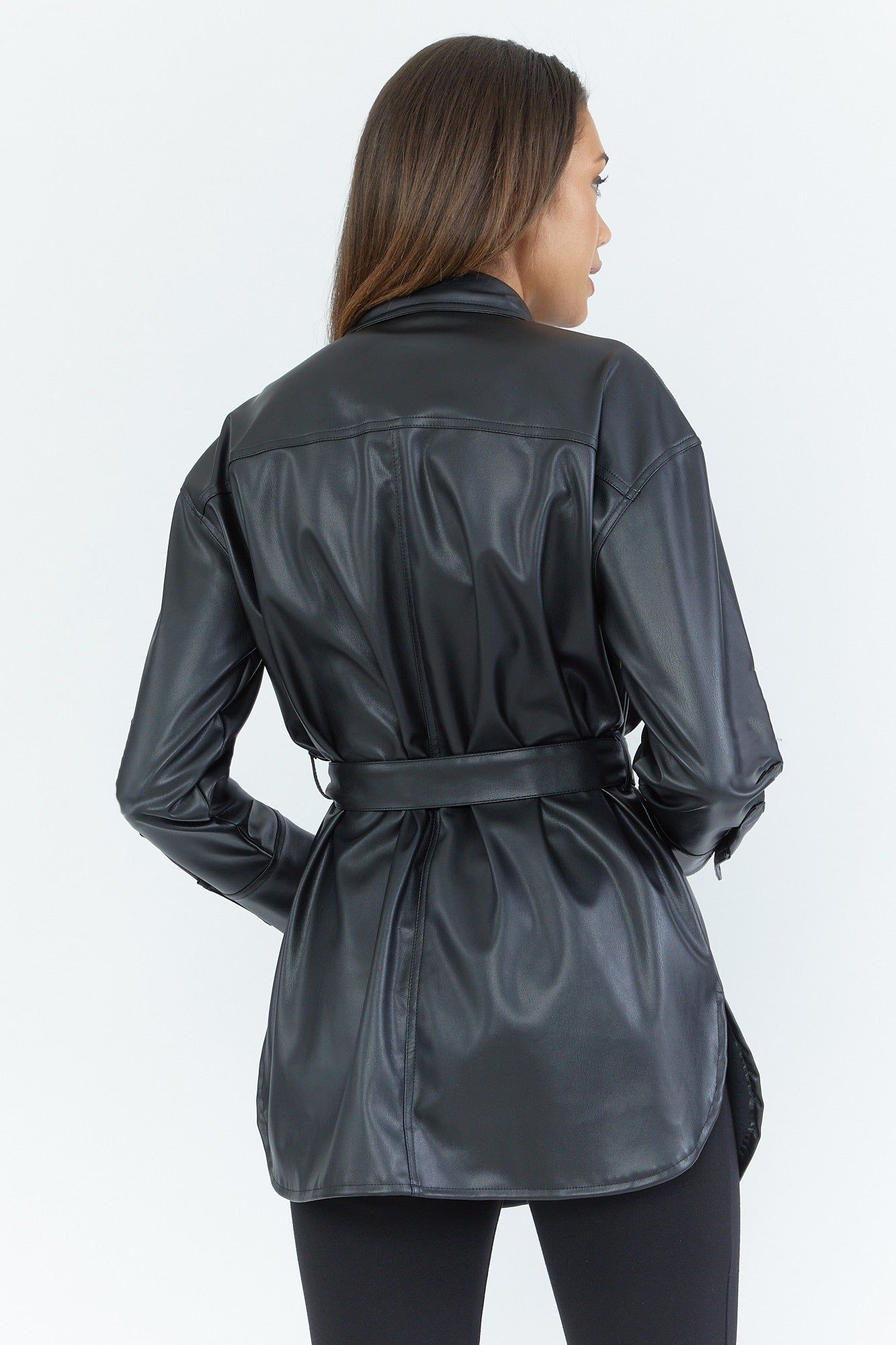 Faux Leather Belted Shacket sold by Urban Planet product image thumbnail 2