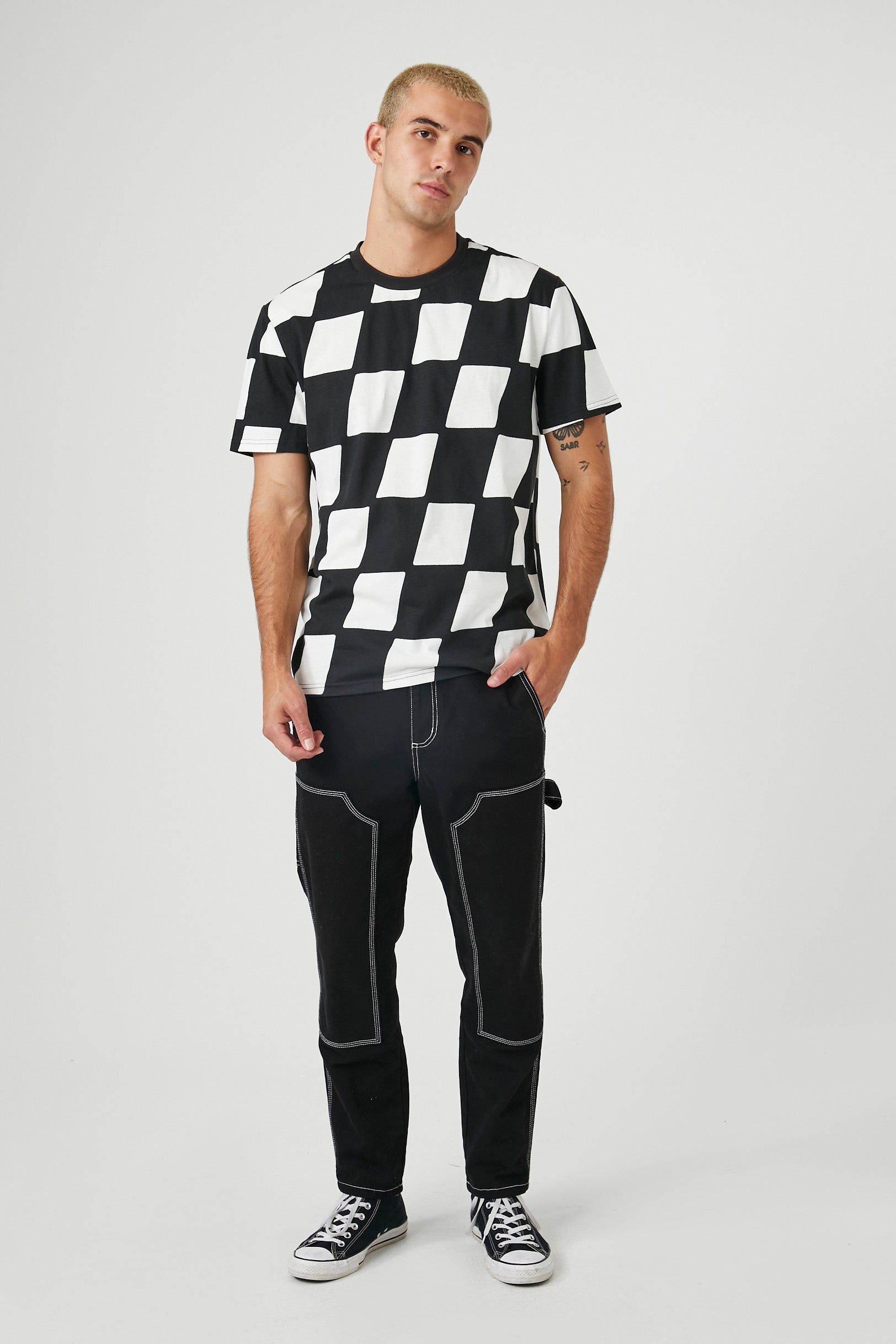 T-shirt ras du cou à carreaux sold by Urban Planet product image thumbnail 4