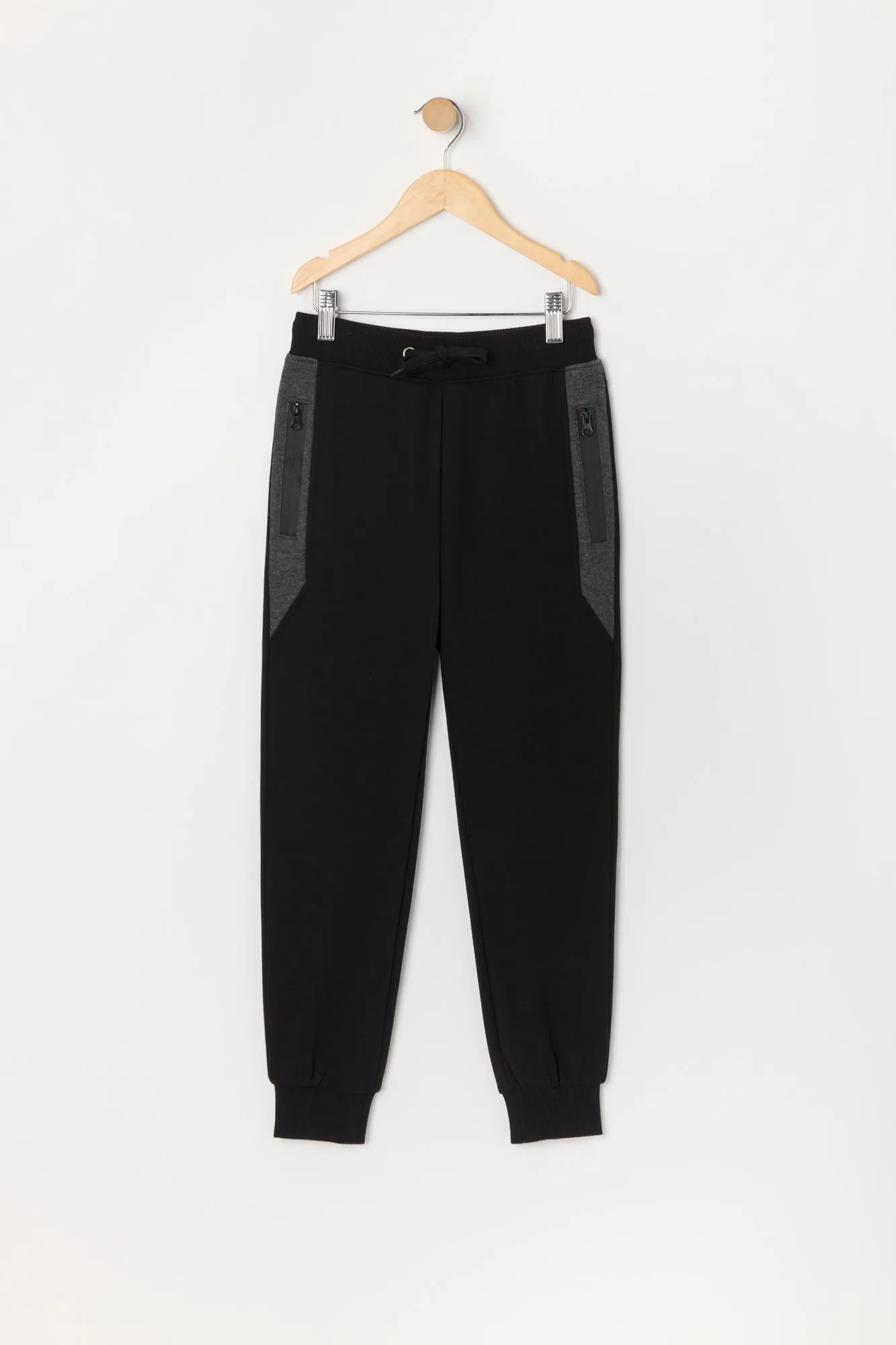 Boys Zipper Fleece Drawstring Jogger sold by Urban Planet product image thumbnail 3