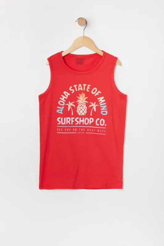 Boys Surf Shop Graphic Tank sold by Urban Planet
