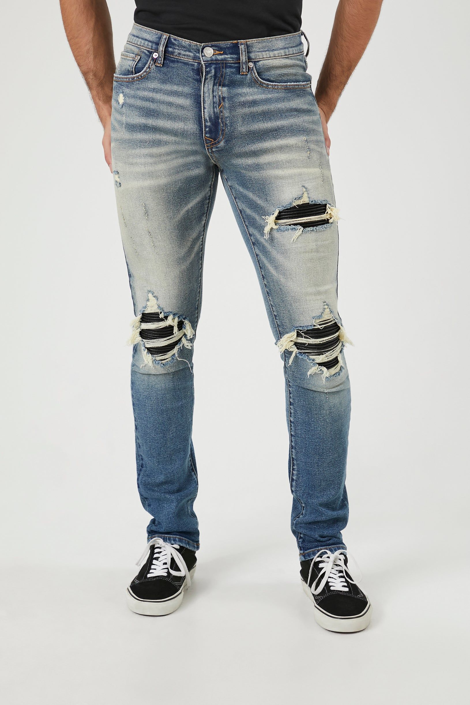 Distressed Stone Wash Skinny Jean sold by Urban Planet product image thumbnail 2