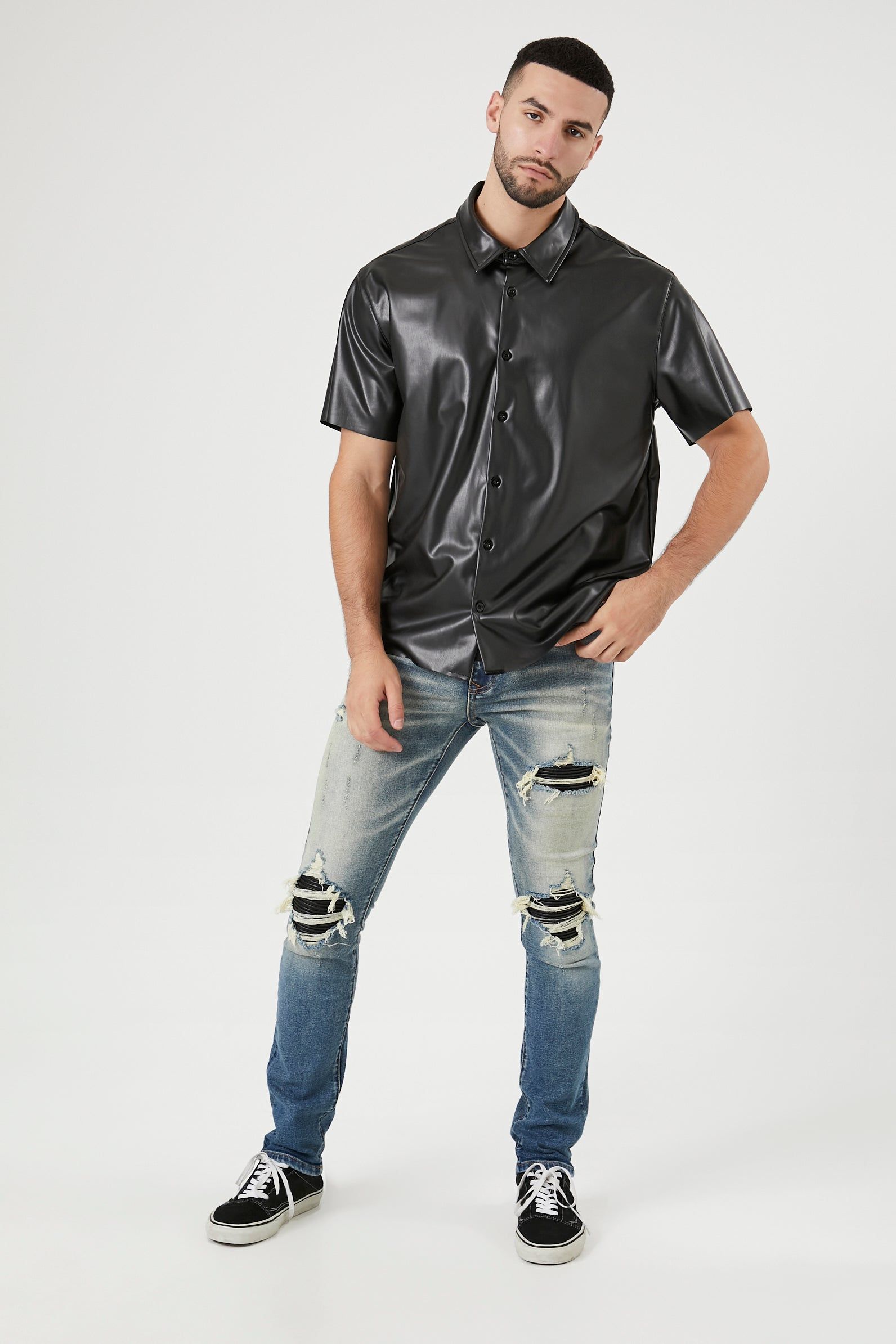 Distressed Stone Wash Skinny Jean sold by Urban Planet