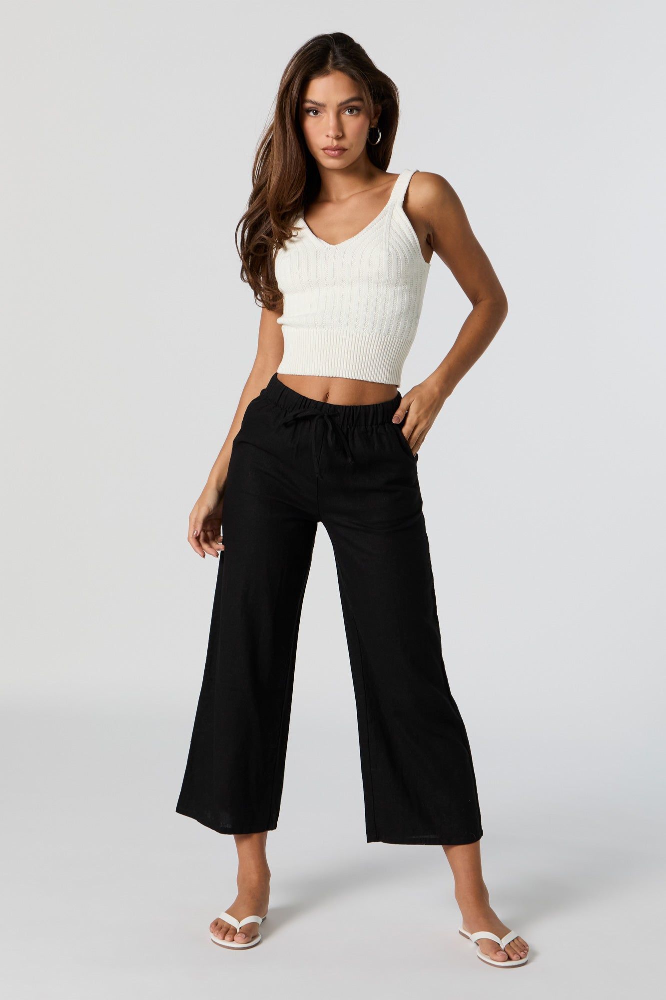 Linen Wide Leg Pant sold by Urban Planet product image thumbnail 4
