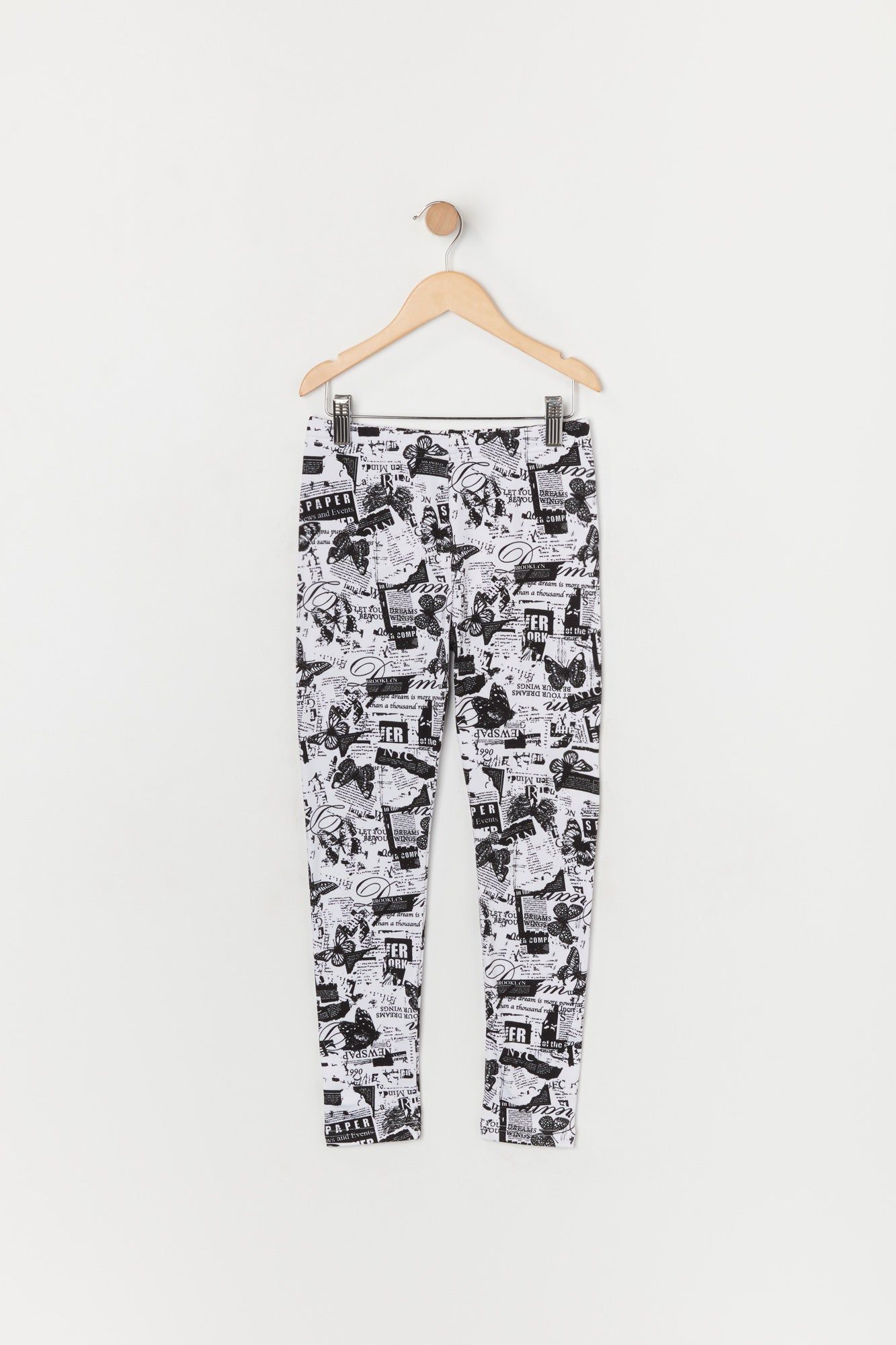 Legging en molleton noir à imprimé Journal sold by Urban Planet