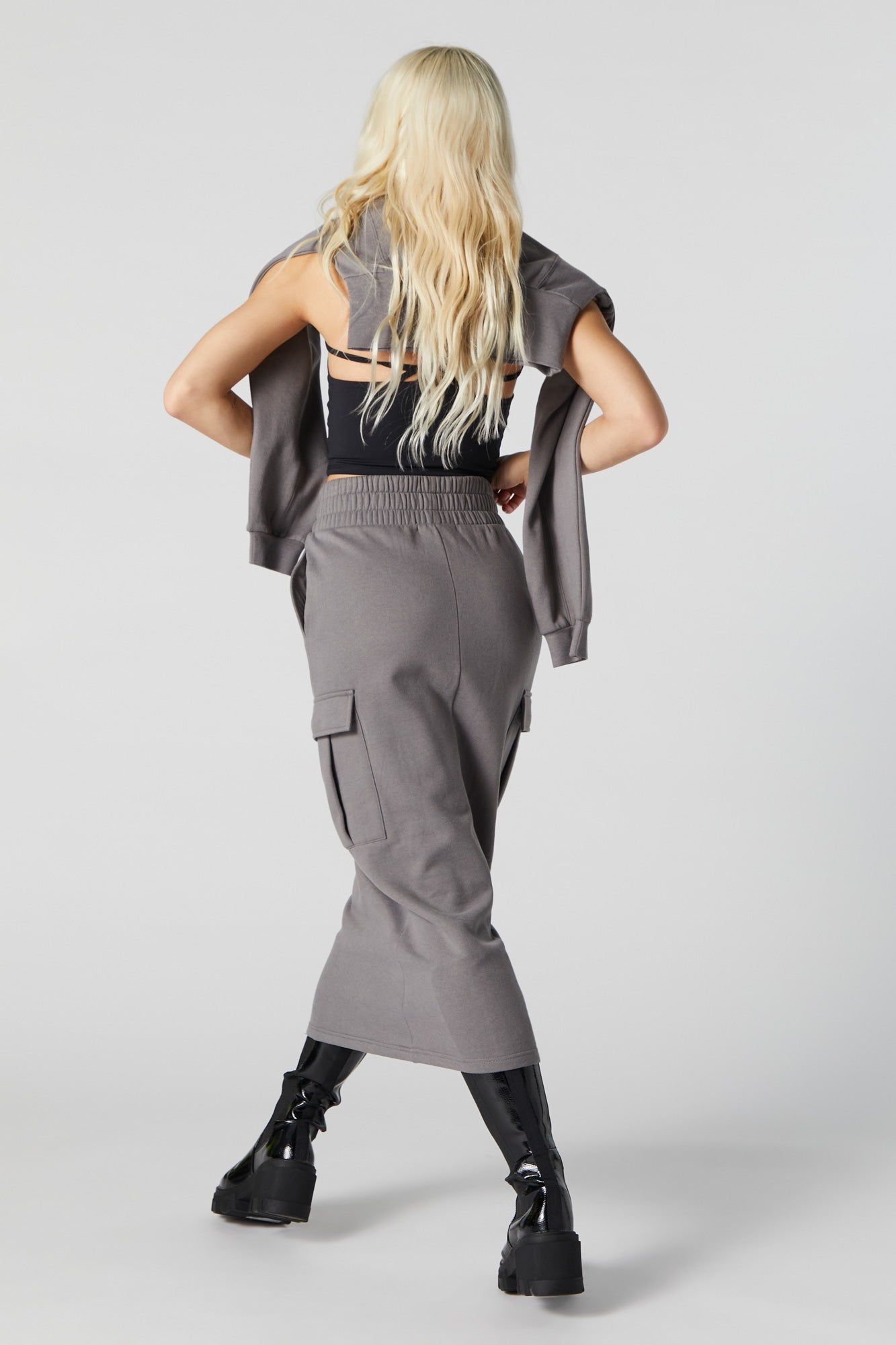 Jupe midi cargo en molleton sold by Urban Planet product image thumbnail 2