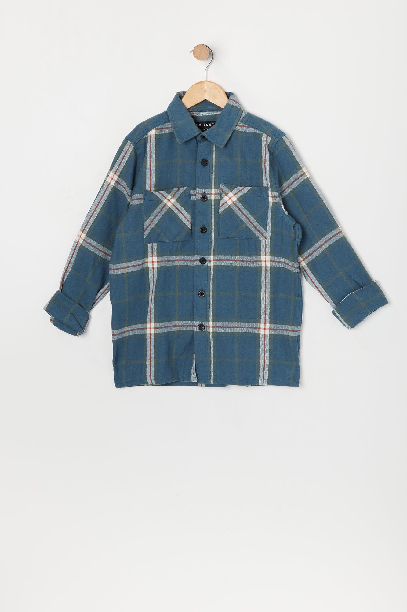 Boys Blue Plaid Flannel sold by Urban Planet
