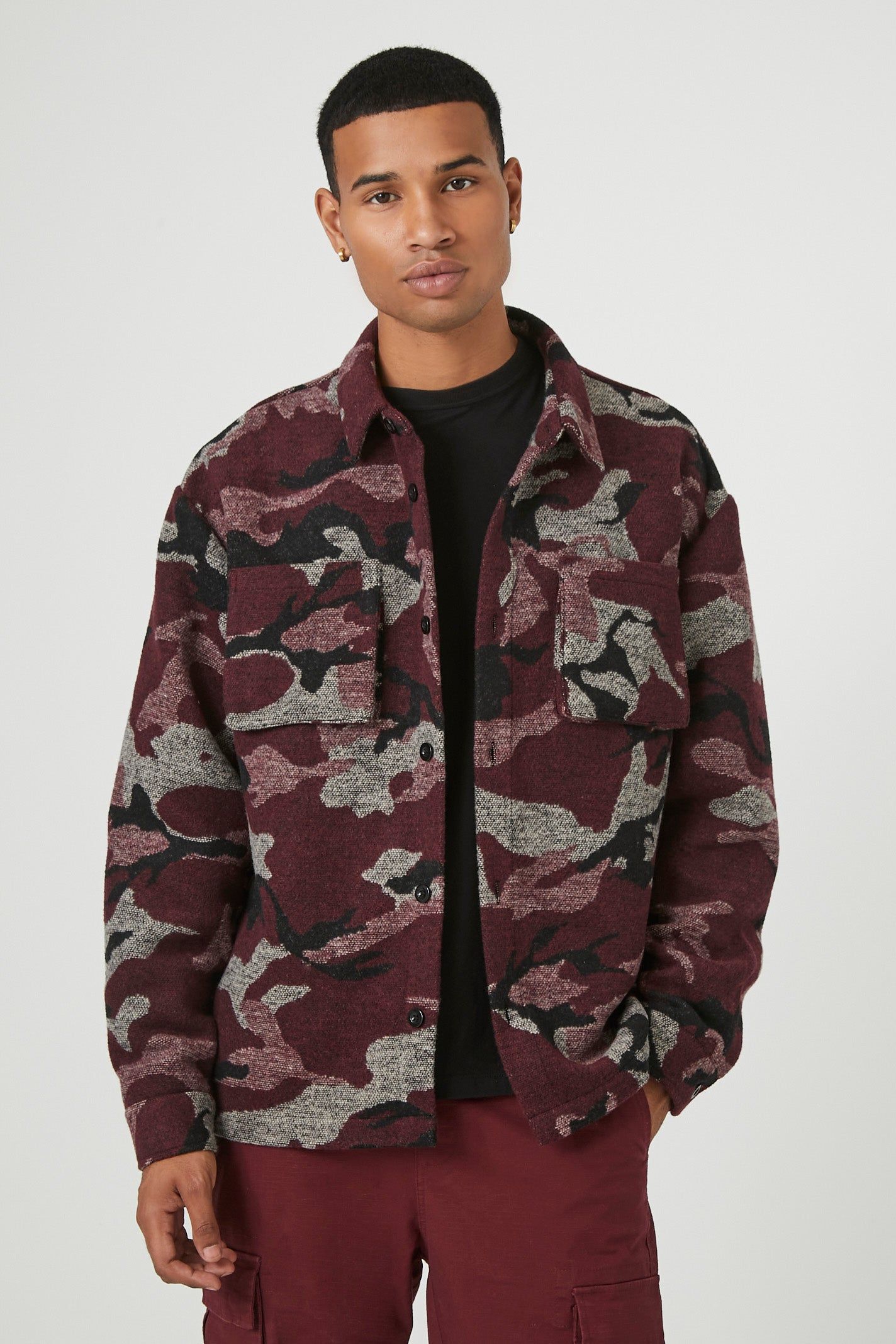 Jacquard Camo Print Jacket sold by Urban Planet