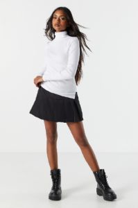 Ribbed Turtleneck Long Sleeve Top sold by Urban Planet