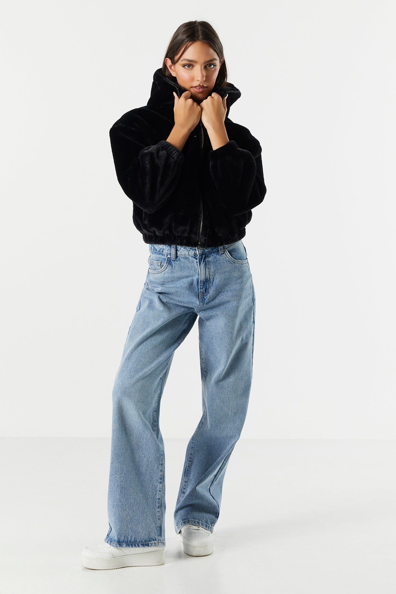 Blouson aviateur en fausse fourrure sold by Urban Planet product image thumbnail 6