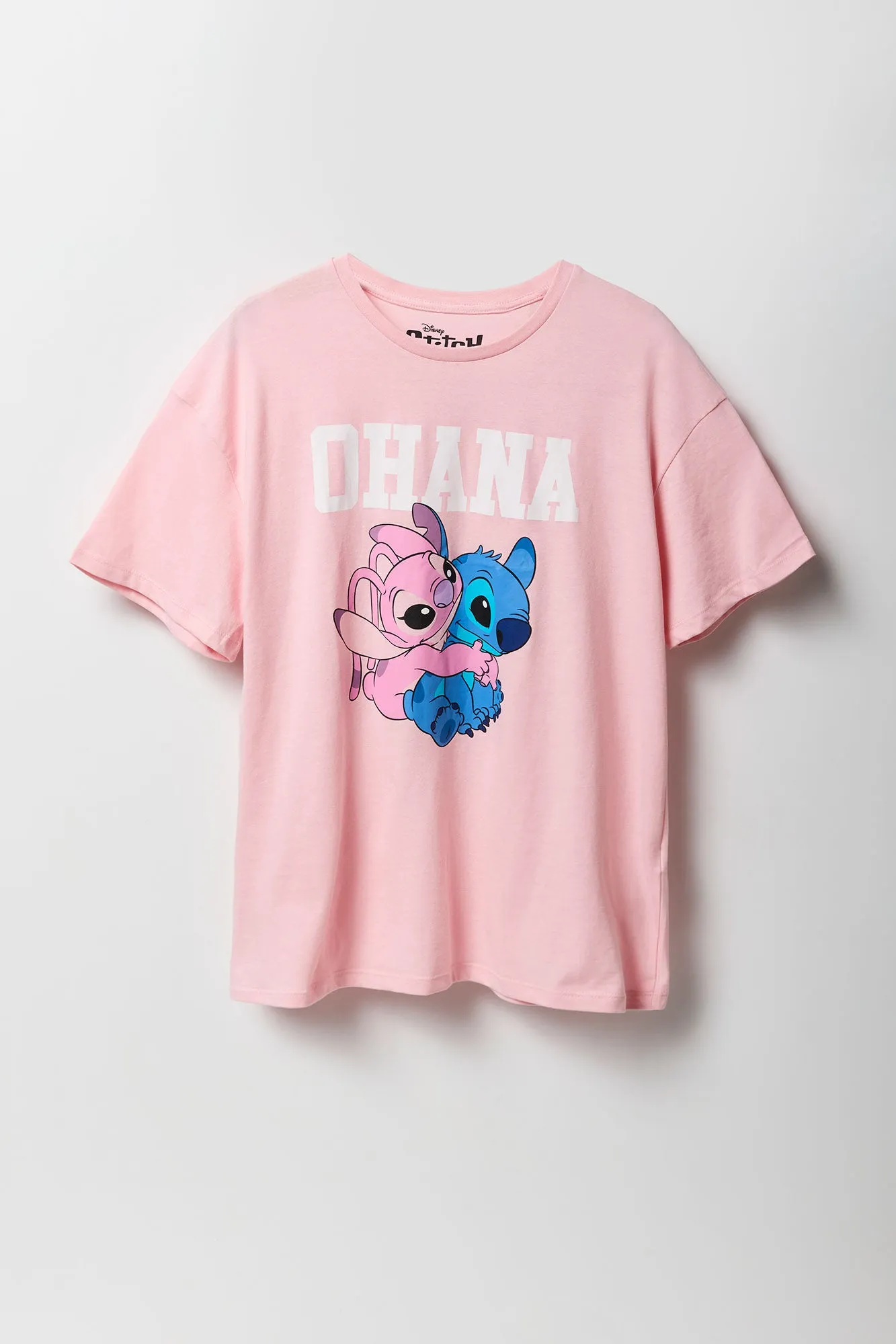Ohana Stitch & Angel Graphic Boyfriend T-Shirt sold by Urban Planet product image thumbnail 4